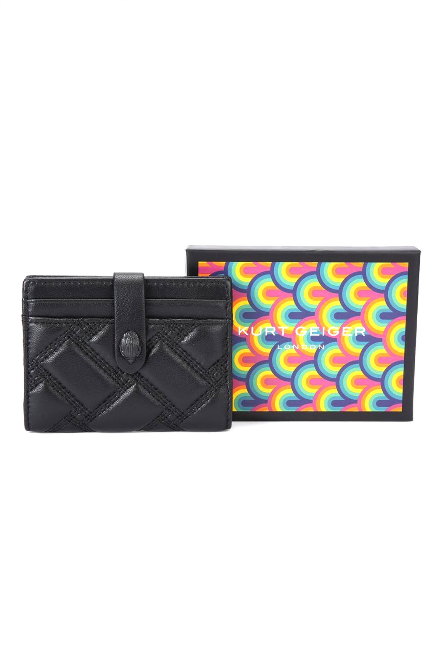 KURT GEIGER ΠΟΡΤΟΦΟΛΙ MULTI CARD KENSINGTON DR ΚΑΠΙΤΟΝΕ LOGO MAYΡΟ φωτογραφία