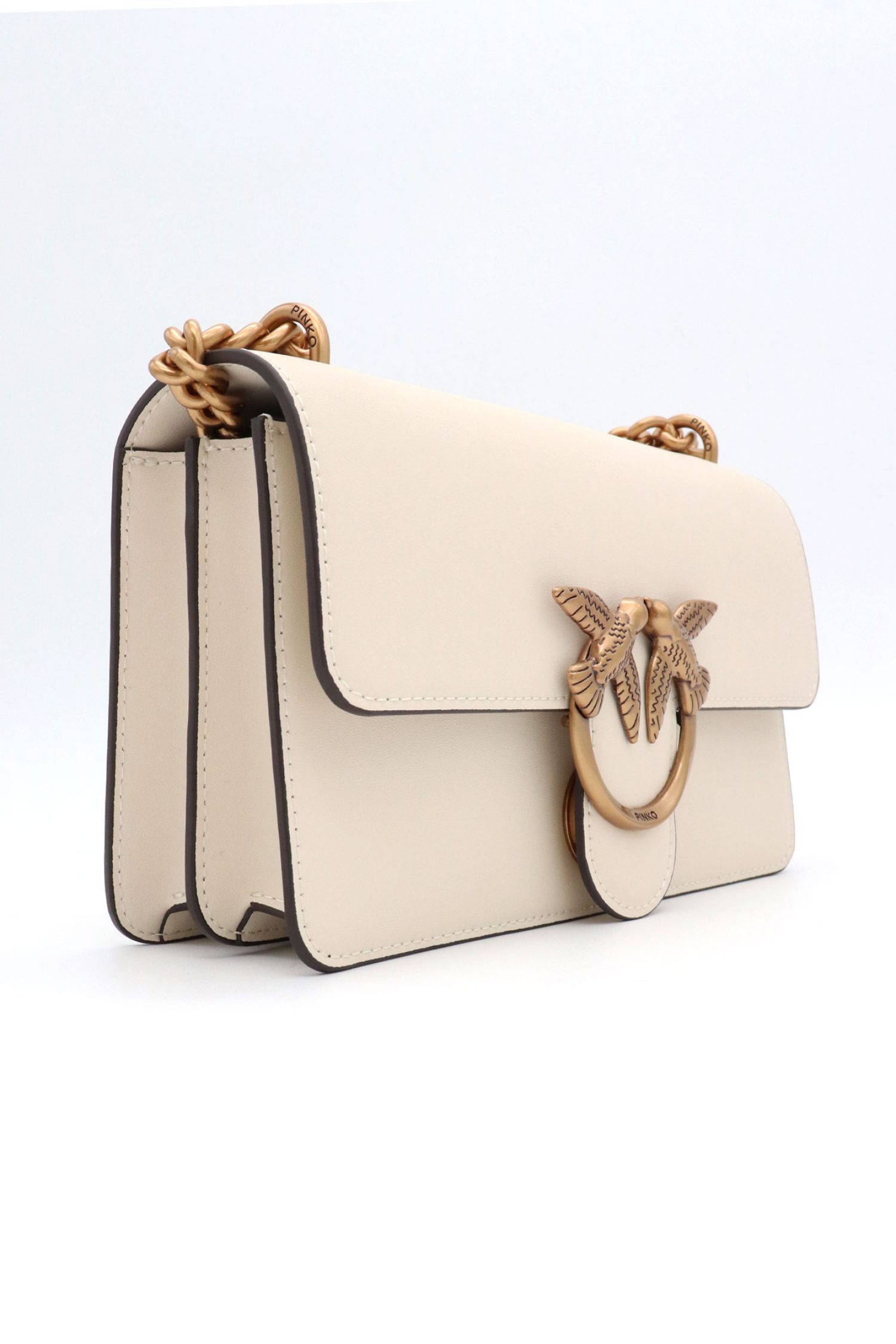 PINKO TΣANTAKI LOVE ONE MINI DC VITELLO SETA ΛΕΥΚΟ φωτογραφία