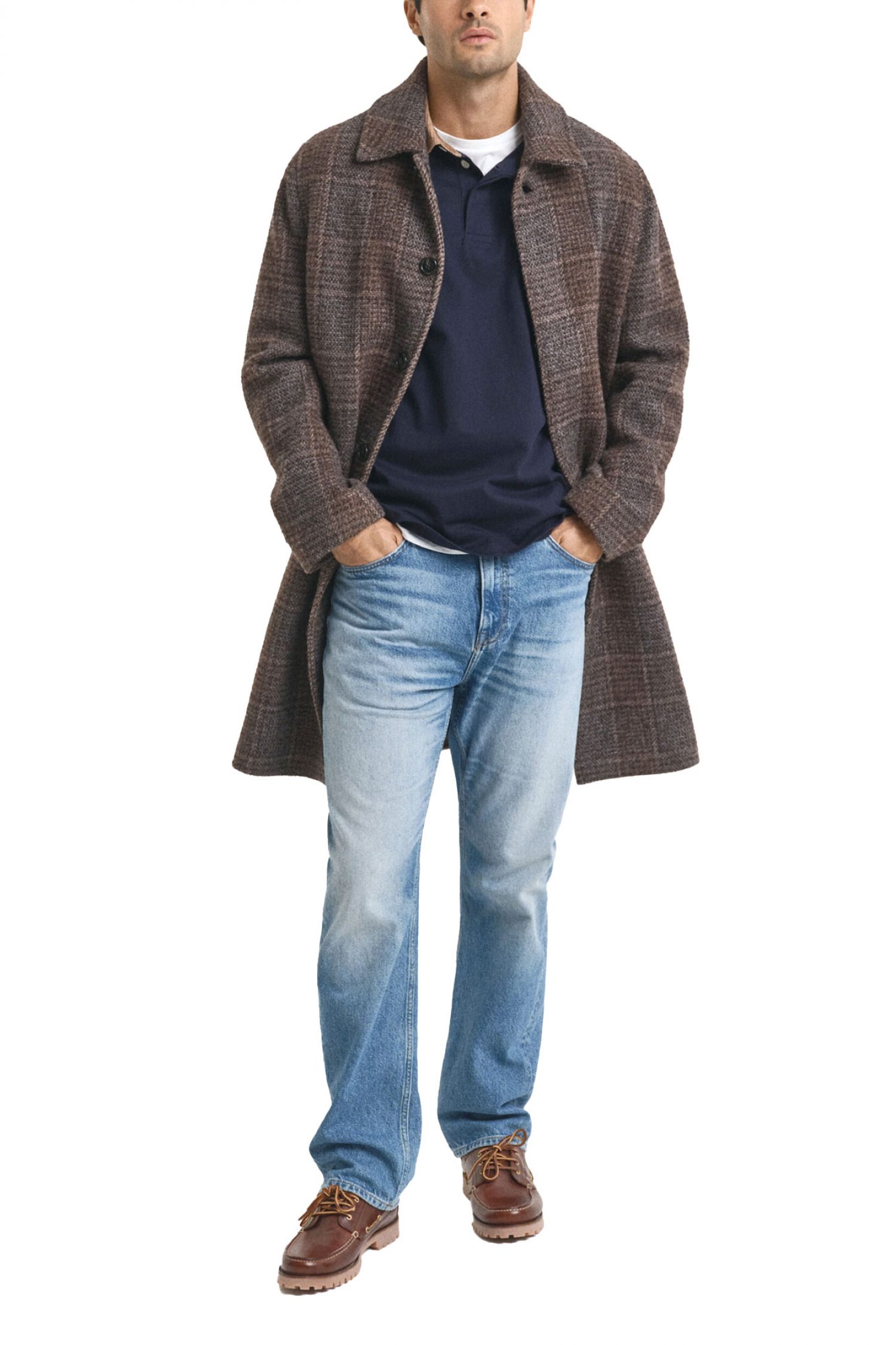 GANT POLO CORD COLLAR HEAVY RUGGER ΜΠΛΕ