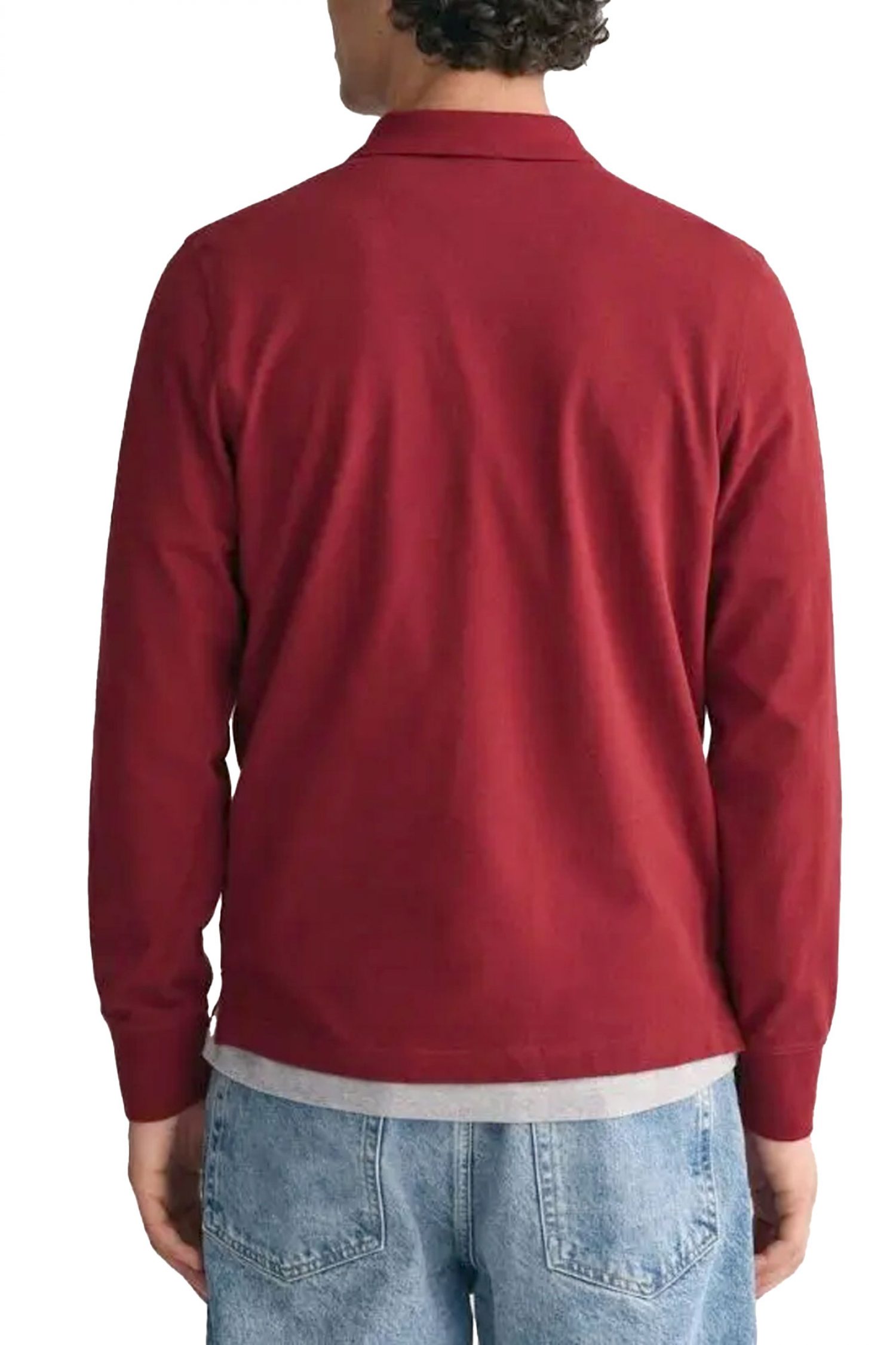 GANT POLO REG SHIELD LS PIQUE RUGGER ΜΠΟΡΝΤΩ