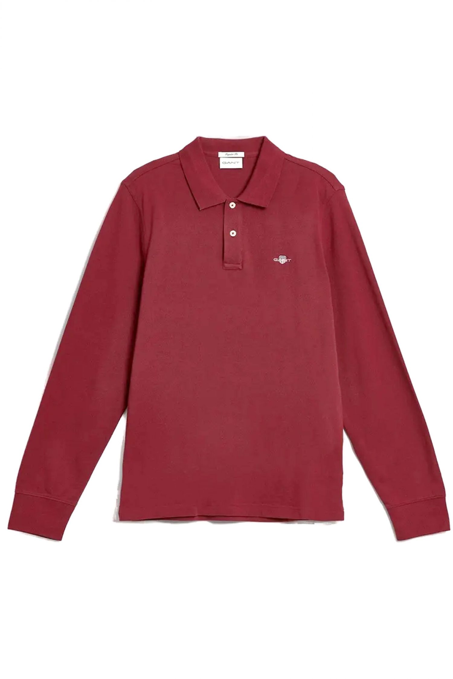 GANT POLO REG SHIELD LS PIQUE RUGGER ΜΠΟΡΝΤΩ