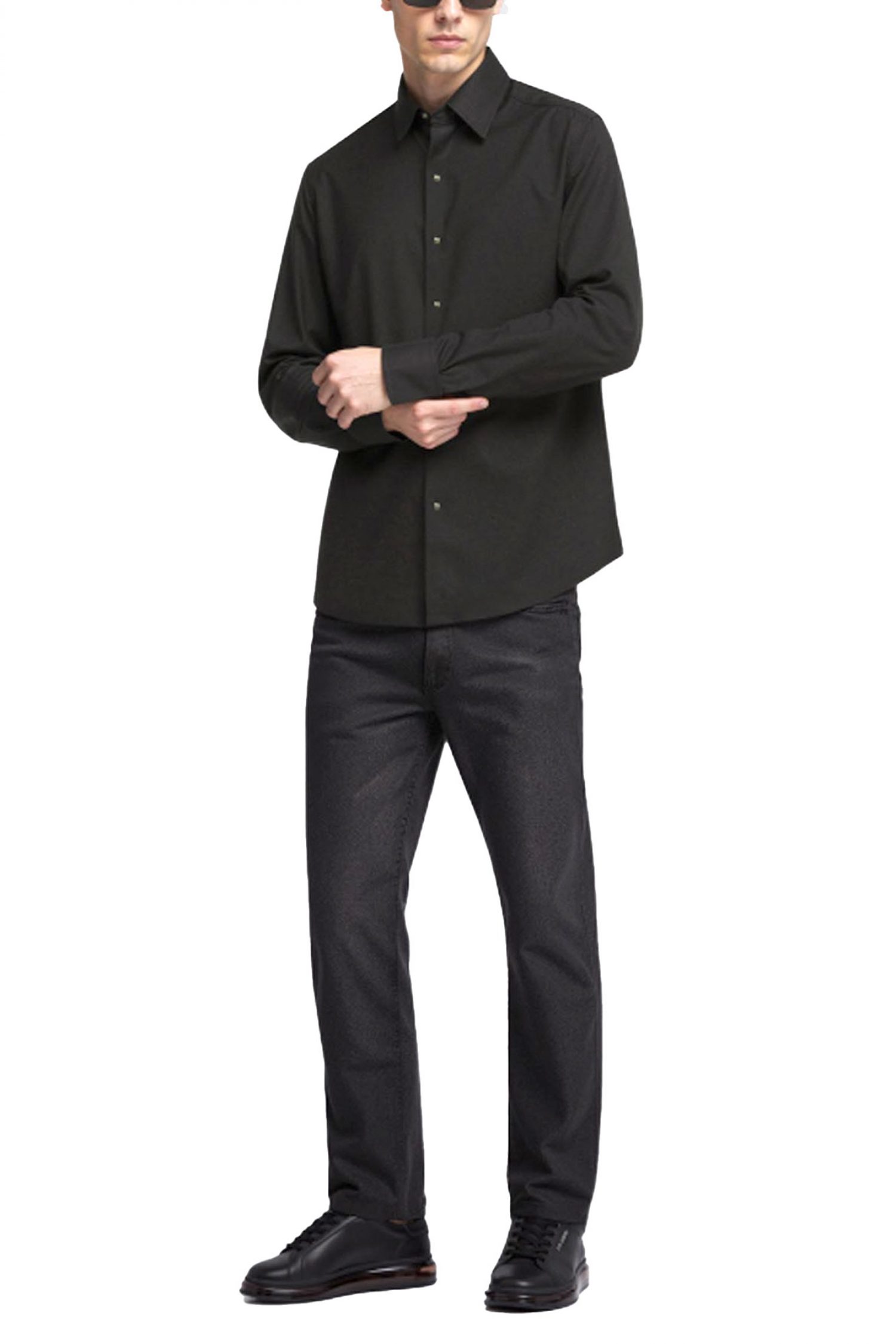 KARL LAGERFELD ΠΑΝΤΕΛΟΝΙ REGULAR FIT JEANS MΑΥΡΟ