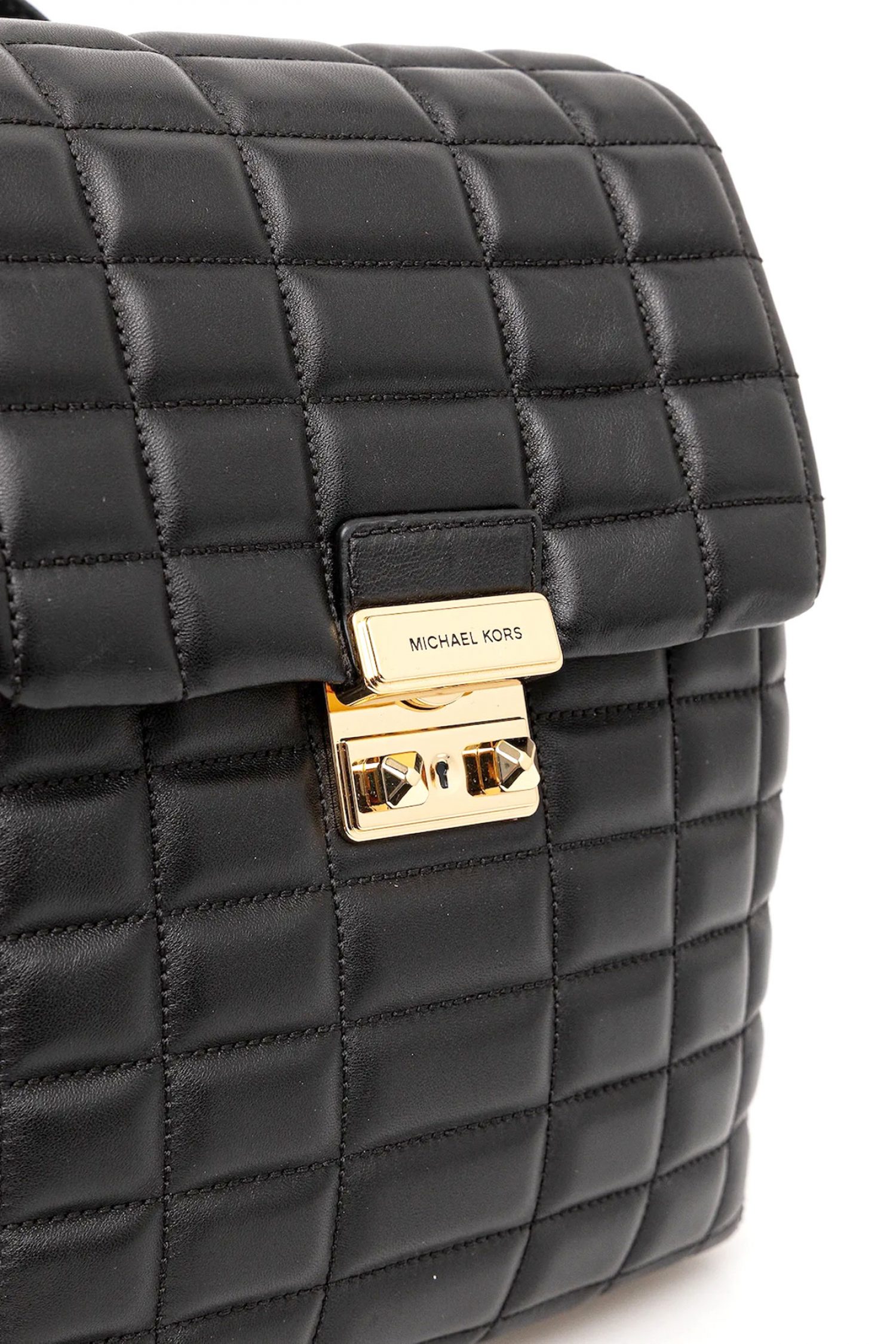 MICHAEL KORS ΤΣΑΝΤΑ BACKPACK ΤRIBECA ΚΑΠΙΤΟΝΕ LOGO ΜΑΥΡΟ φωτογραφία