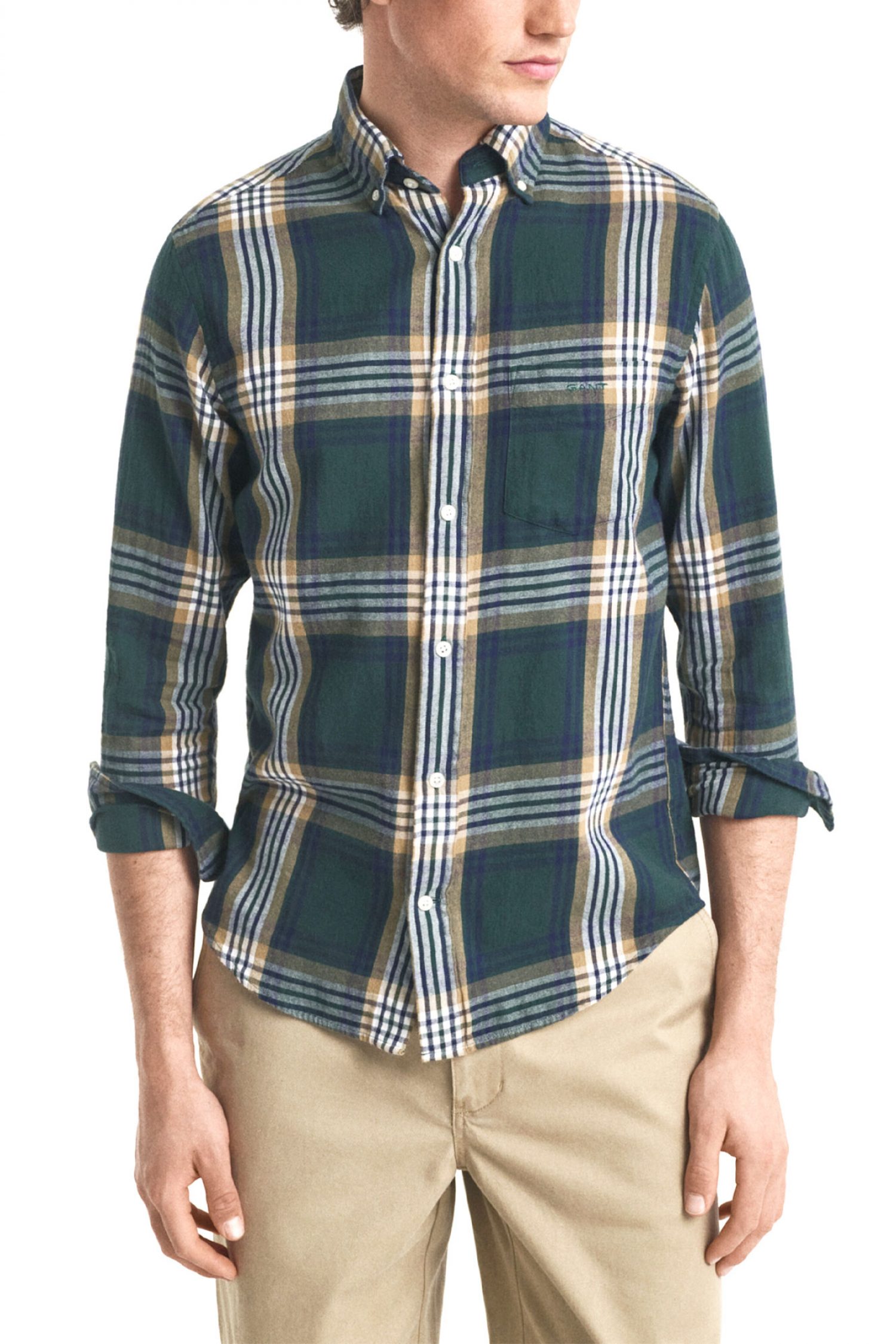 GANT ΠΟΥΚΑΜΙΣΟ ΚΑΡΩ REG WINDBLOWN FLANNEL CHECK SHIRT ΚΥΠΑΡΙΣΣΙ