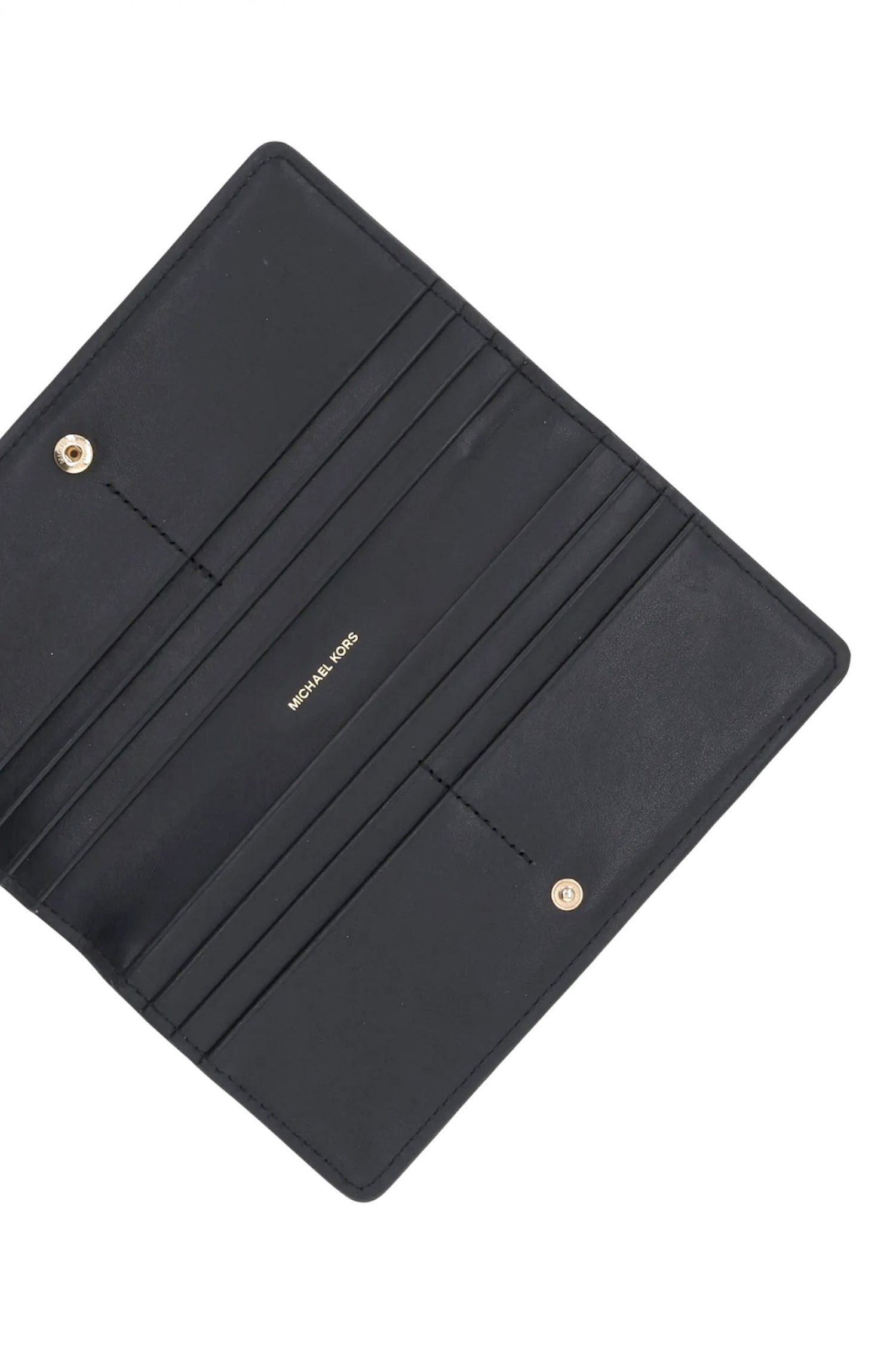 MICHAEL KORS ΠΟΡΤΟΦΟΛΙ BRYANT METAΛΛΙΚΟ LOGO MAYΡΟ φωτογραφία