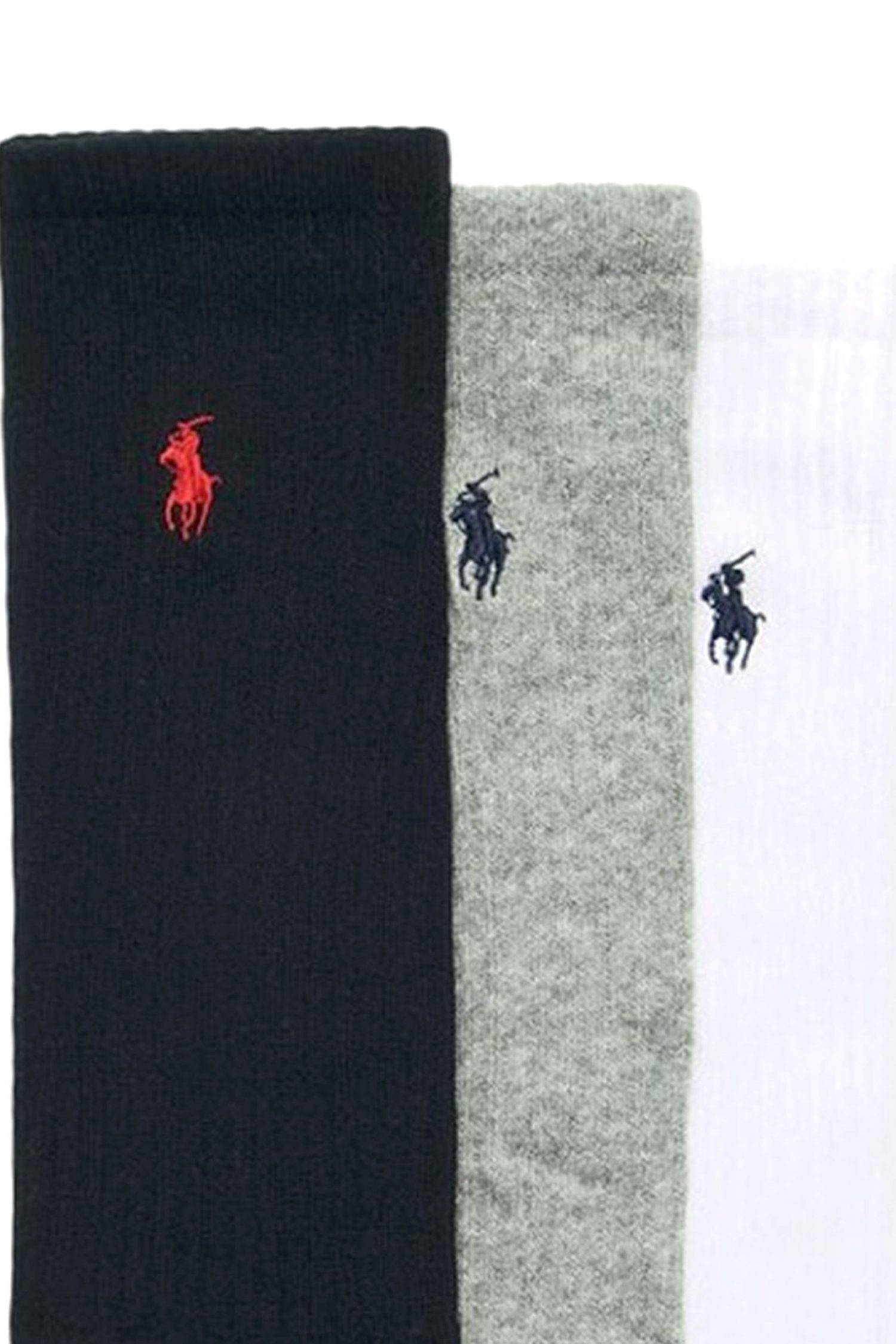 RALPH LAUREN ΚΑΛΤΣΕΣ 3PAIRS LOGO ΜΑΥΡΟ-ΛΕΥΚΟ-ΓΚΡΙ φωτογραφία