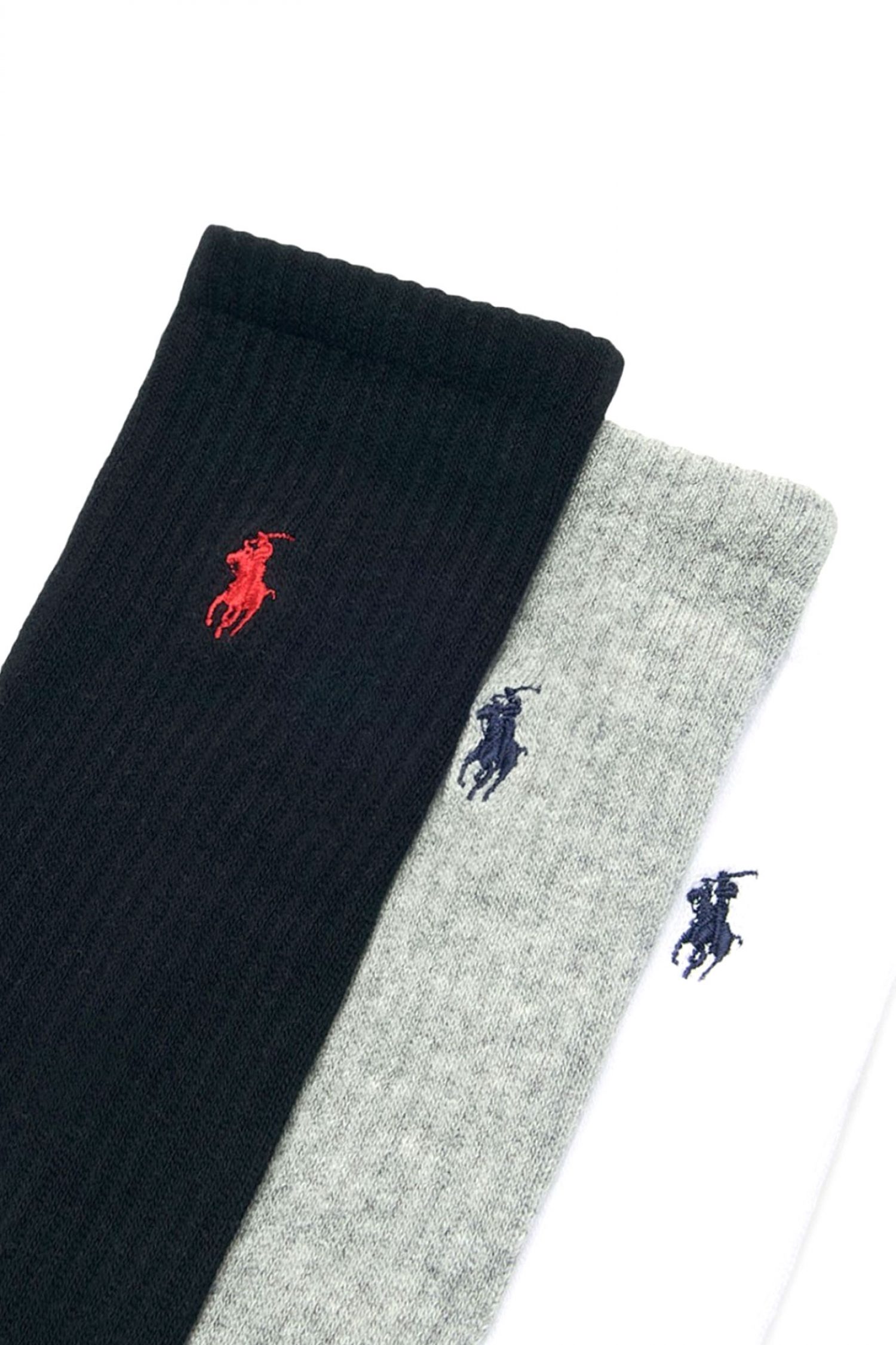 RALPH LAUREN ΚΑΛΤΣΕΣ 3PAIRS LOGO ΜΑΥΡΟ-ΛΕΥΚΟ-ΓΚΡΙ φωτογραφία