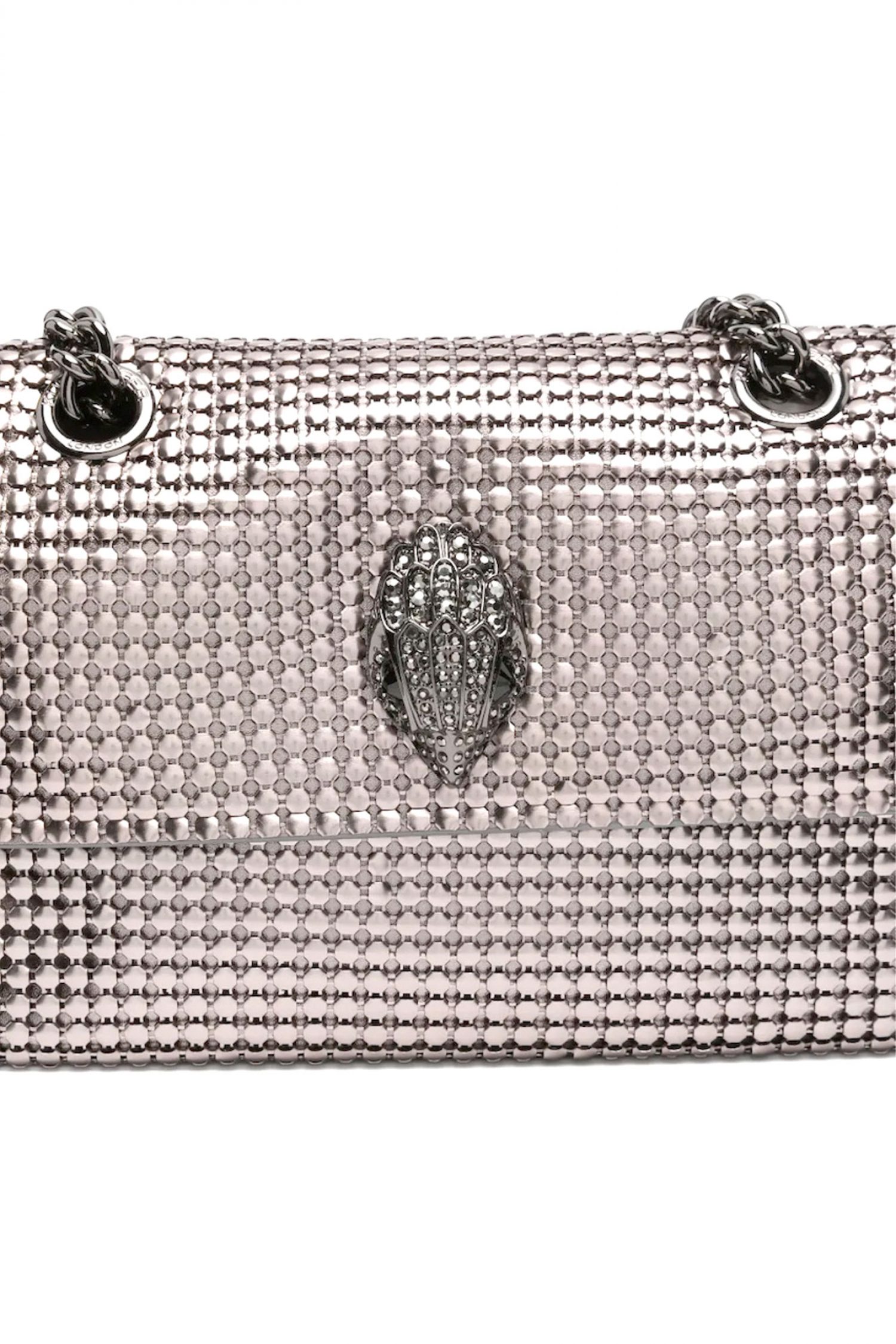 KURT GEIGER ΤΣΑΝΤΑ ΩΜΟΥ/CROSSBODY KENSINGTON CHAINMAIL ΜΕΤΑΛΛΙΚΑ ΤΡΟΥΞ ΑΛΥΣΙΔΑ LOGO ΑΣΗΜΙ φωτογραφία