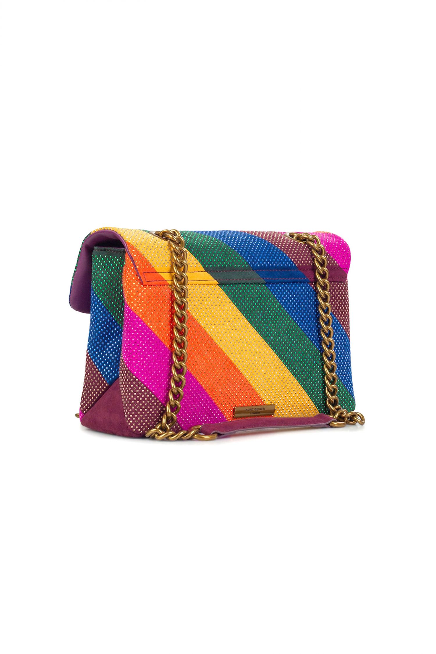 KURT GEIGER ΤΣΑΝΤΑ ΩΜΟΥ/CROSSBODY FABRIC KENSINGTON BAG L ΣΤΡΑΣ ΑΛΥΣΙΔΑ LOGO ΠΟΛΥΧΡΩΜΟ φωτογραφία