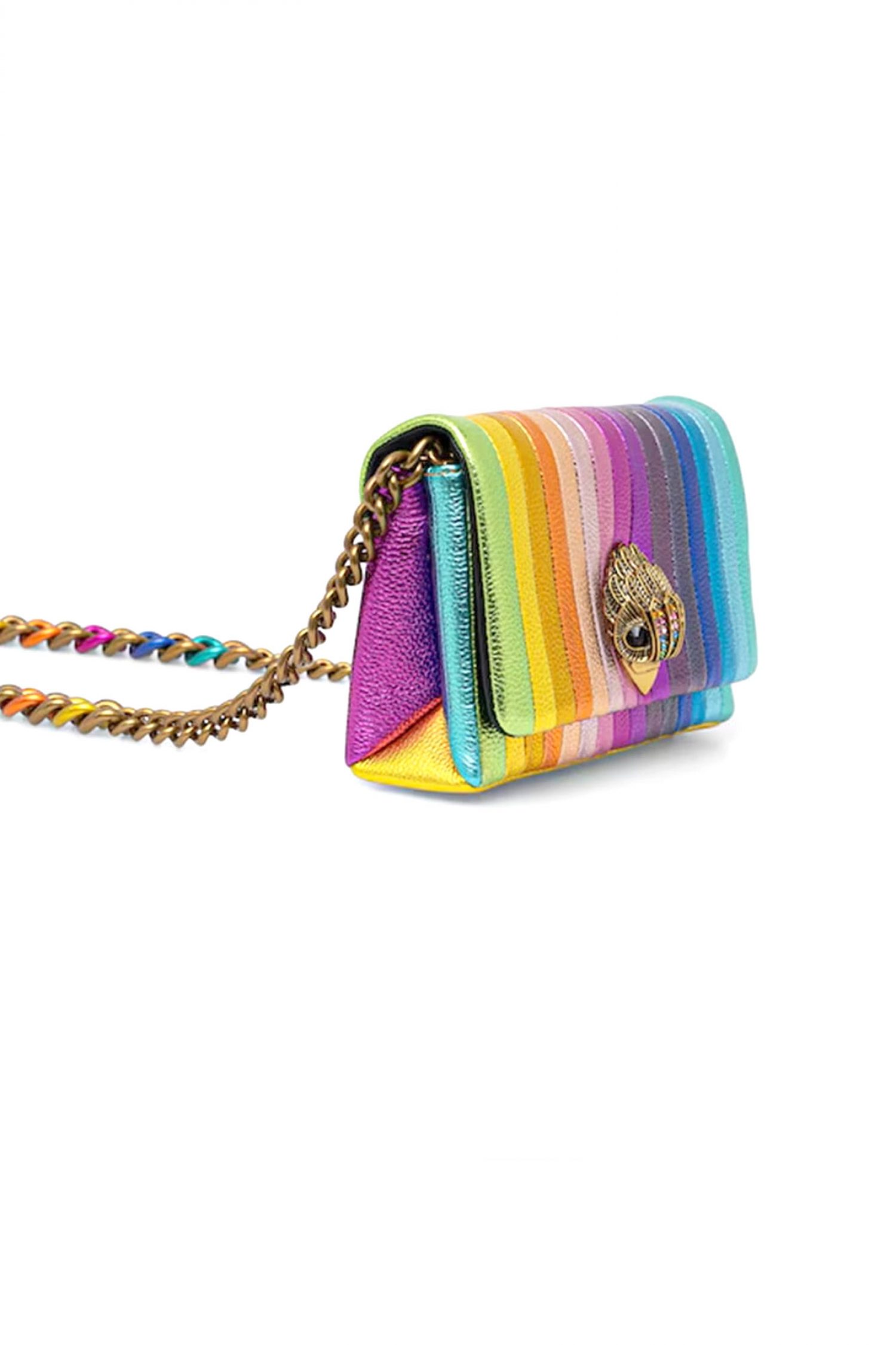 KURT GEIGER TΣΑΝΤΑ CROSSBODY/ΩΜΟΥ MINI KENSINGTON KURT Q AΛΥΣΙΔΑ ΜΕΤΑΛΛΙΚΑ ΧΡΩΜΑΤΑ LOGO ΠΟΛΥΧΡΩΜΟ φωτογραφία