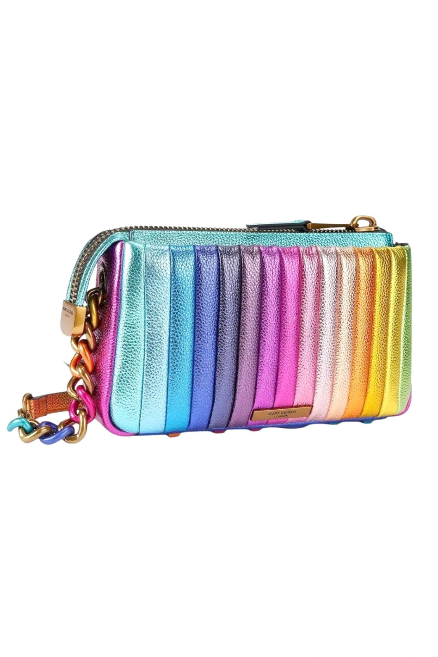 KURT GEIGER TΣΑΝΤΑ CROSSBODY KENSINGTON XBODY KURT Q ΑΛΥΣΙΔΑ LOGO METAΛΛΙΚΑ ΧΡΩΜΑΤΑ ΠΟΛΥΧΡΩΜΟ φωτογραφία