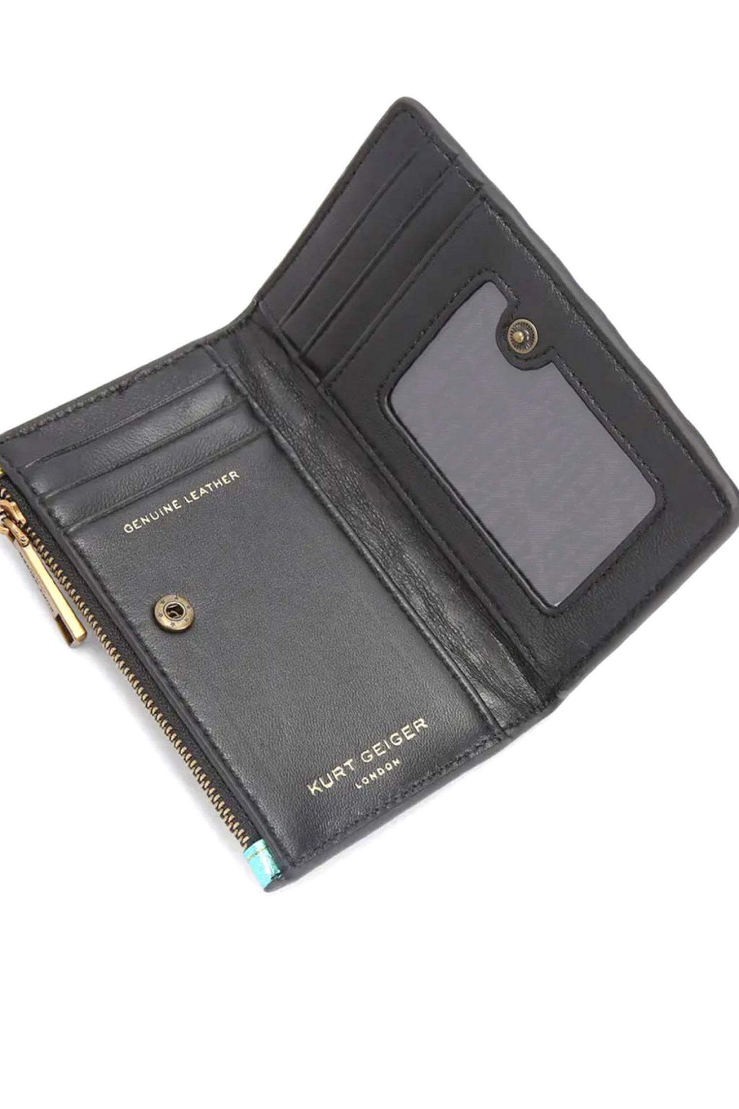 KURT GEIGER ΠΟΡΤΟΦΟΛΙ KENSINGTON BIFOLD W Q ΜΕΤΑΛΛΙΚΑ ΧΡΩΜΑΤΑ LOGO ΠΟΛΥΧΡΩΜΟ φωτογραφία