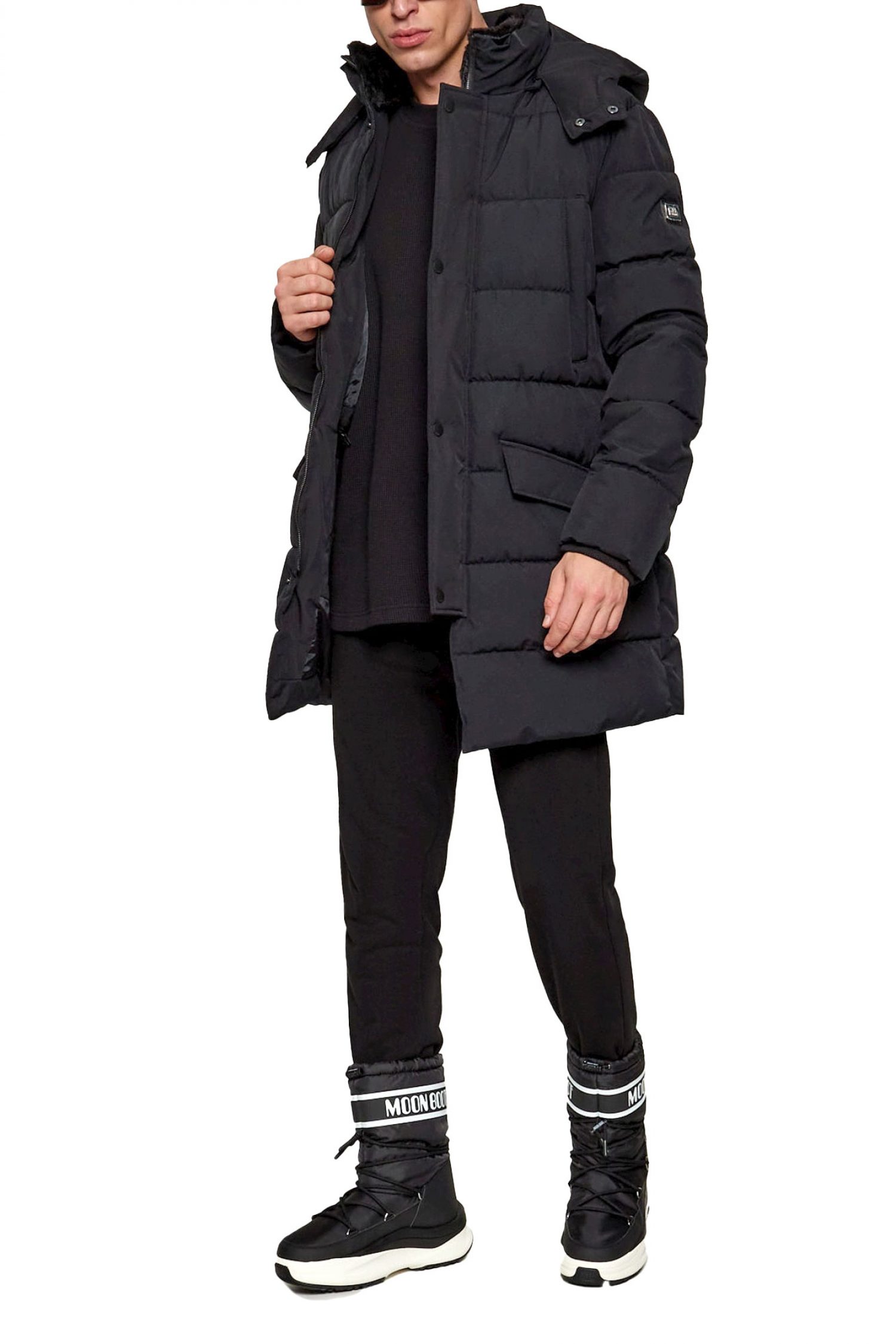 KARL LAGERFELD ΜΠΟΥΦΑΝ HOODED PARKA ΜΑΥΡΟ