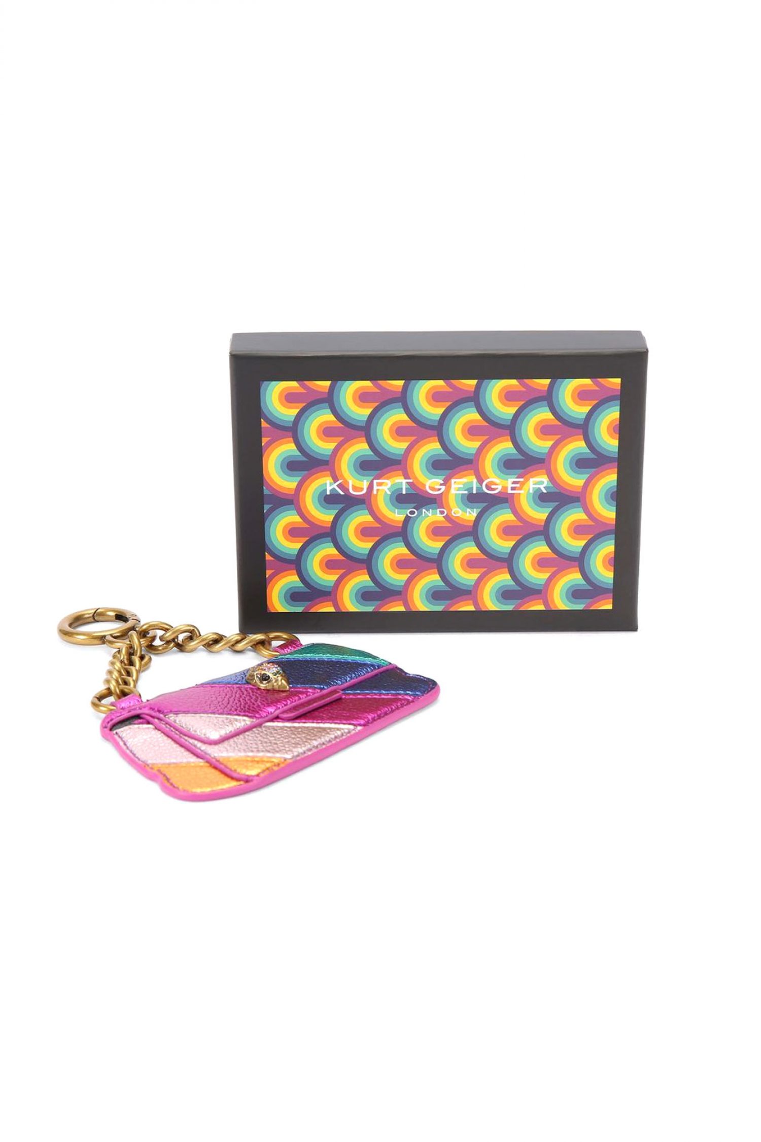 KURT GEIGER ΜΠΡΕΛΟΚ KENSINGTON KEYRING ΜΕΤΑΛΛΙΚΑ ΧΡΩΜΑΤΑ LOGO ΠΟΛΥΧΡΩΜΟ φωτογραφία