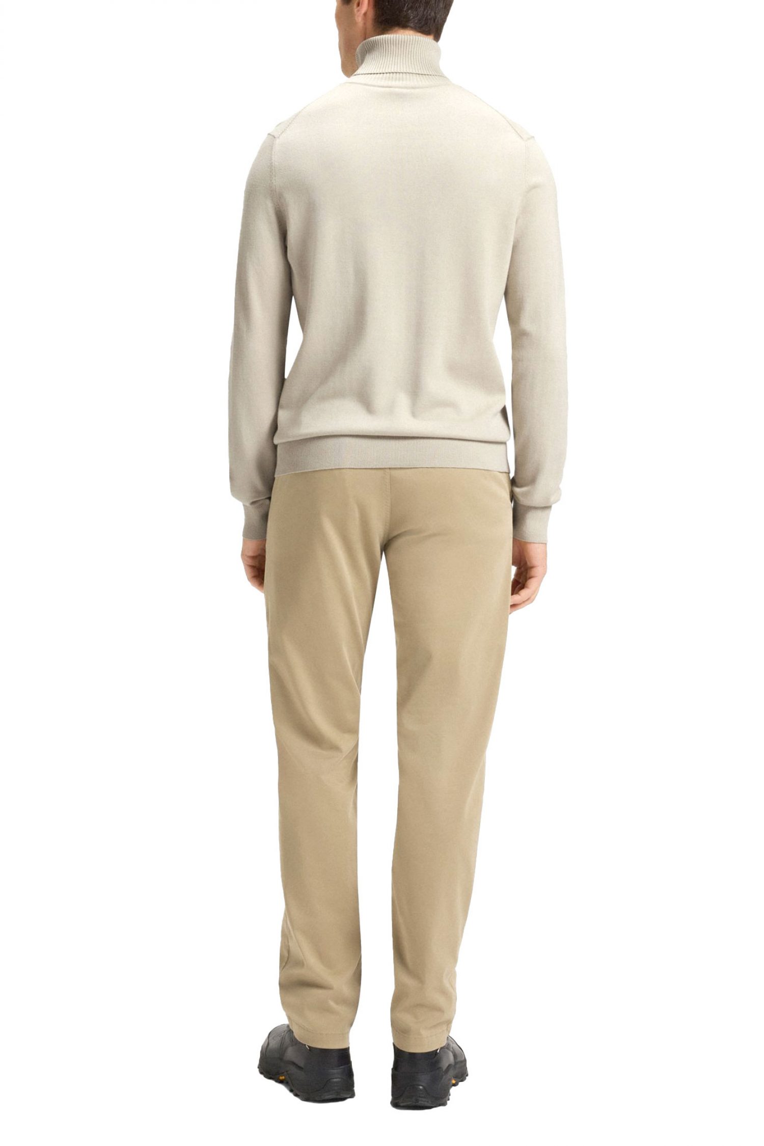 BOSS CASUAL ΠΛΕΚΤΟ TURTLE NECK AKIRO_S ΕΚΡΟΥ