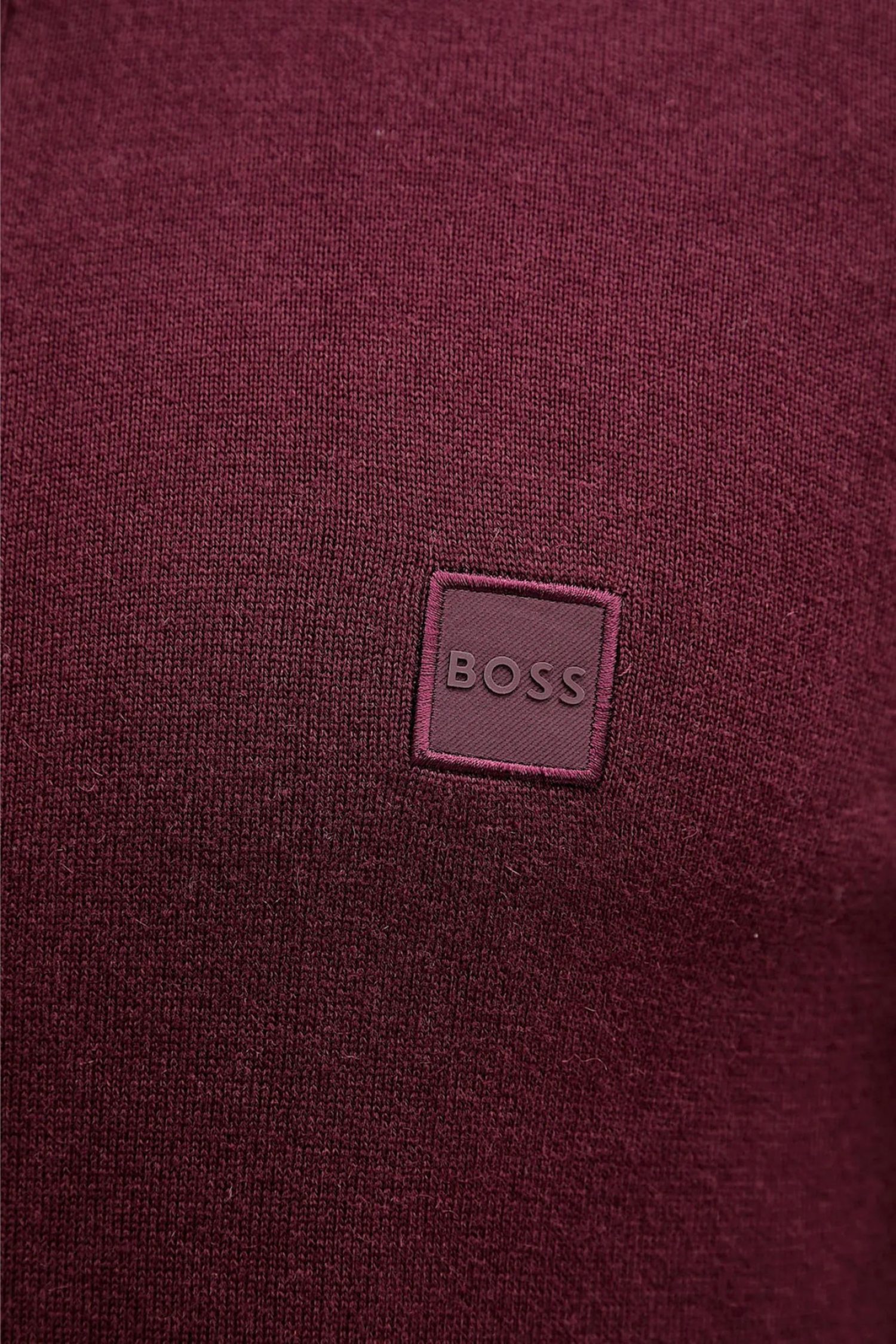 BOSS CASUAL ΠΛΕΚΤΟ HALFZIP KANOBIX S ΜΠΟΡΝΤΩ