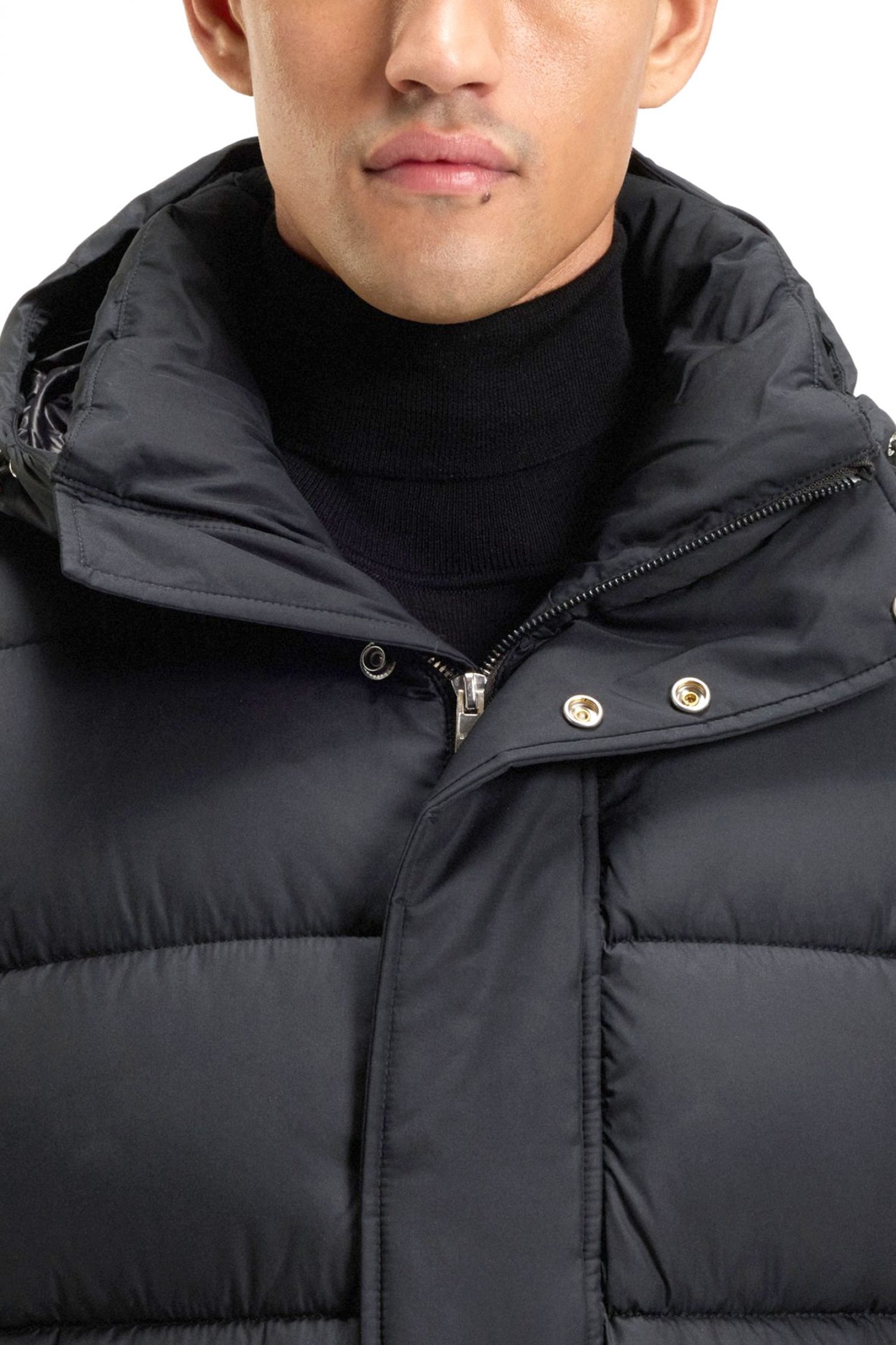 BOSS ΜΠΟΥΦΑΝ PUFFER H-CENUTO HOODIE ΜΑΥΡΟ