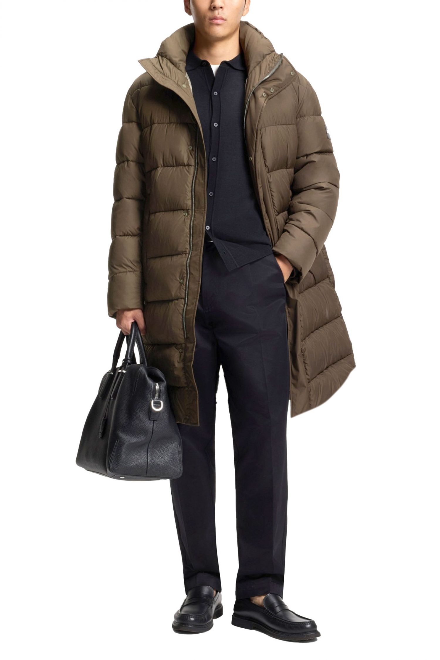 BOSS ΜΠΟΥΦΑΝ PUFFER H-CENUTO HOODIE ΧΑΚΙ