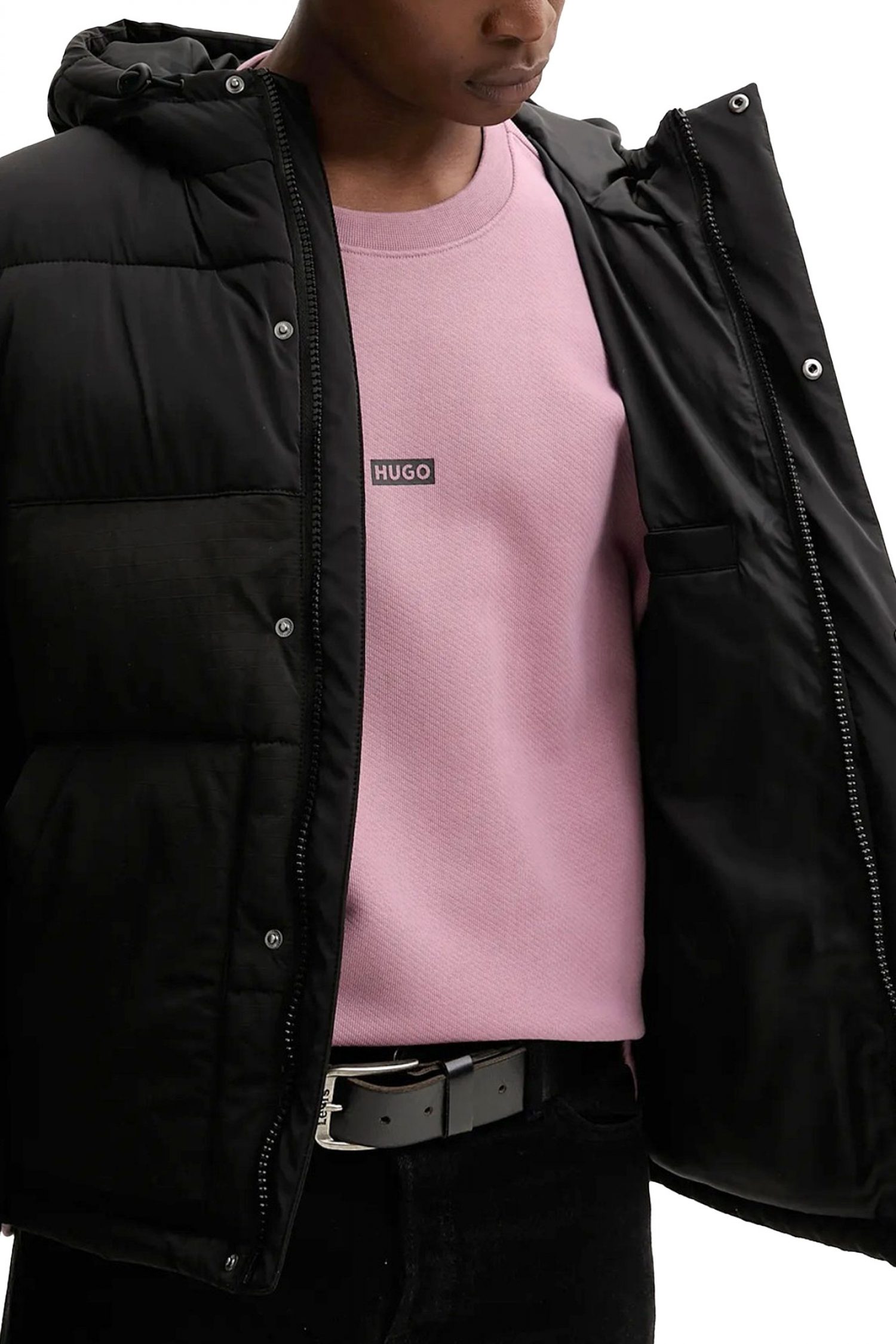 HUGO ΜΠΟΥΦΑΝ ΦΟΥΣΚΩΤΟ BARO2541 ΚΟΥΚΟΥΛΑ LOGO ΜΑΥΡΟ