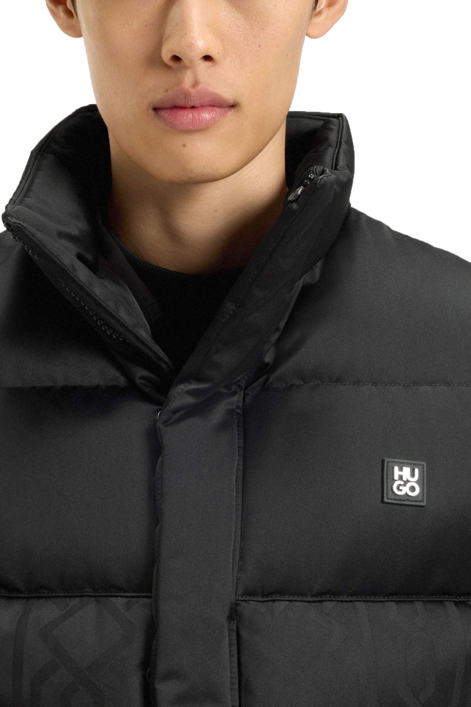 HUGO ΜΠΟΥΦΑΝ ΦΟΥΣΚΩΤΟ BALTO2541 LOGO ΜΕΤΑΛΛΙΚΟ ΜΑΥΡΟ