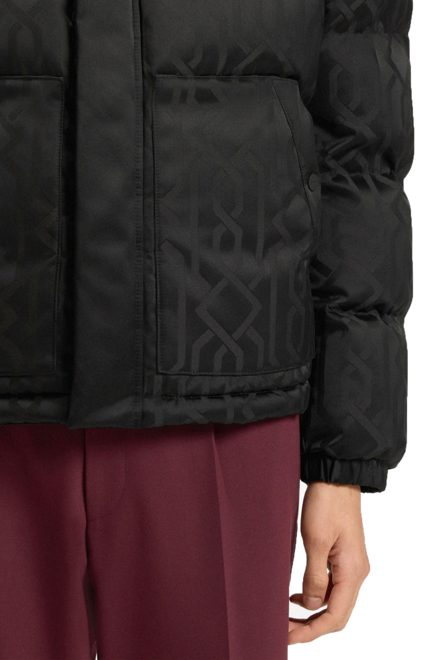 HUGO ΜΠΟΥΦΑΝ ΦΟΥΣΚΩΤΟ BALTO2541 LOGO ΜΕΤΑΛΛΙΚΟ ΜΑΥΡΟ