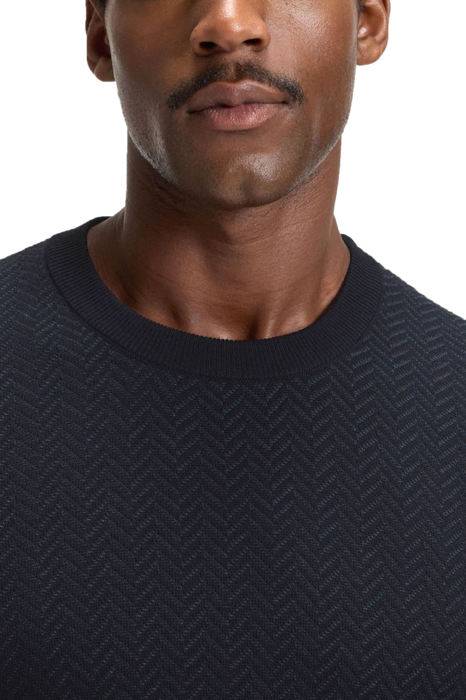 BOSS ΠΛΕΚΤΟ CREW NECK H-HABITO ΜΠΛΕ