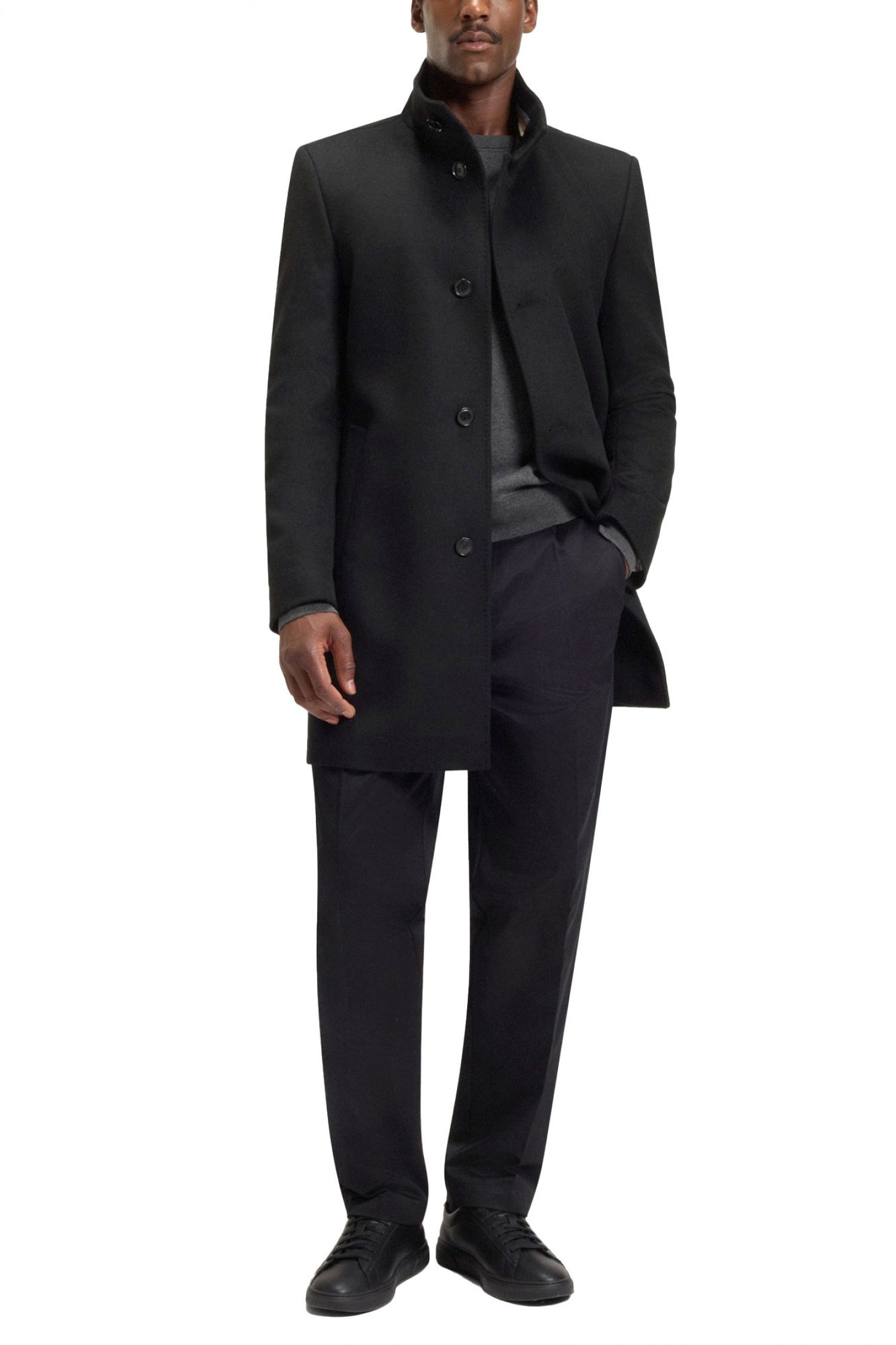 BOSS ΠΑΛΤΟ H-HYDE-SU-254 ΜΑΥΡΟ