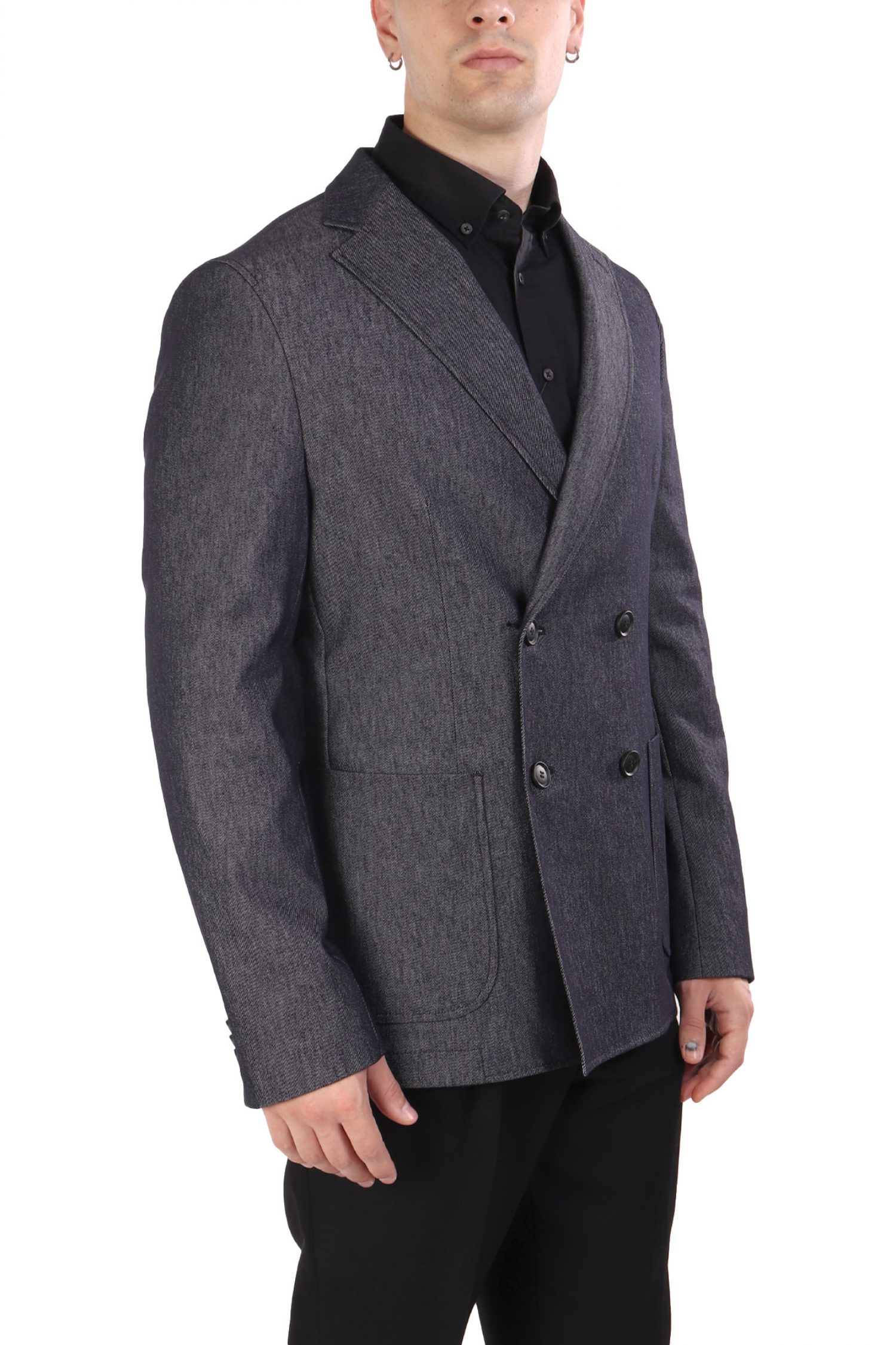 BOSS ΣΑΚΑΚΙ BLAZER SLIM FIT C-HANRY-DB-254 DENIM ΜΠΛΕ