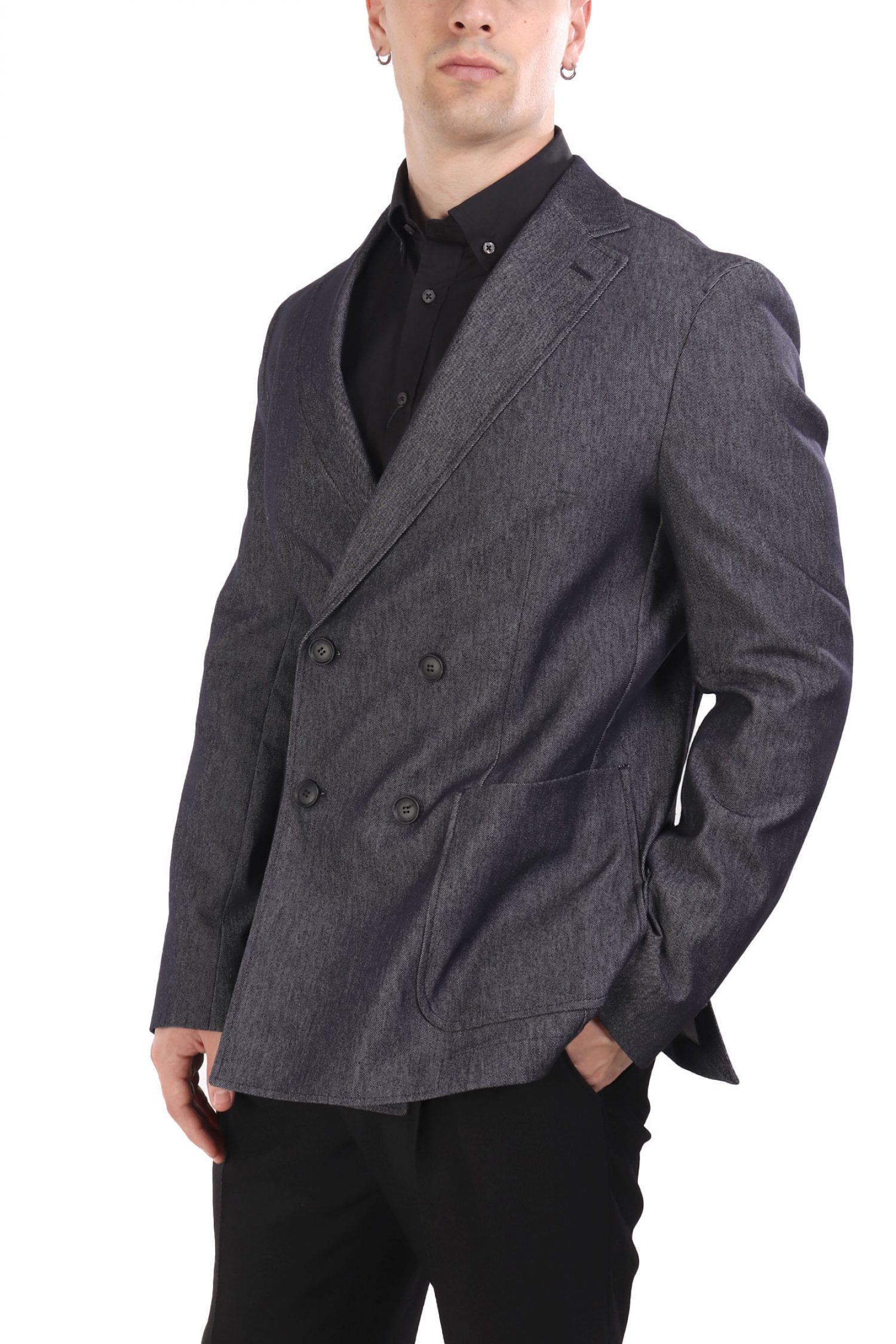 BOSS ΣΑΚΑΚΙ BLAZER SLIM FIT C-HANRY-DB-254 DENIM ΜΠΛΕ