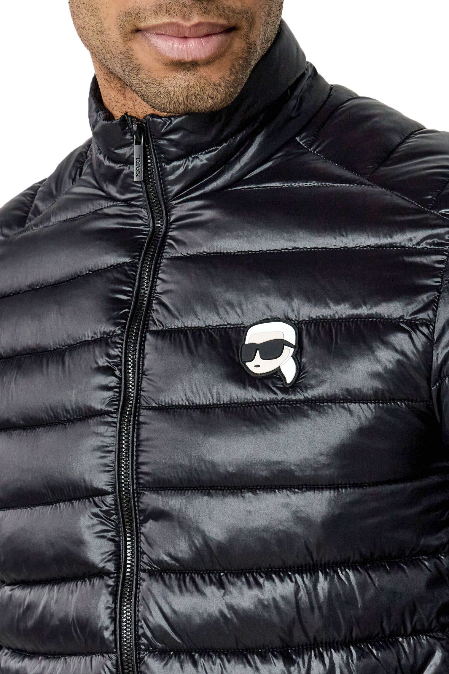 KARL LAGERFELD ΜΠΟΥΦΑΝ ΦΟΥΣΚΩΤΟ LOGO ΜΑΥΡΟ