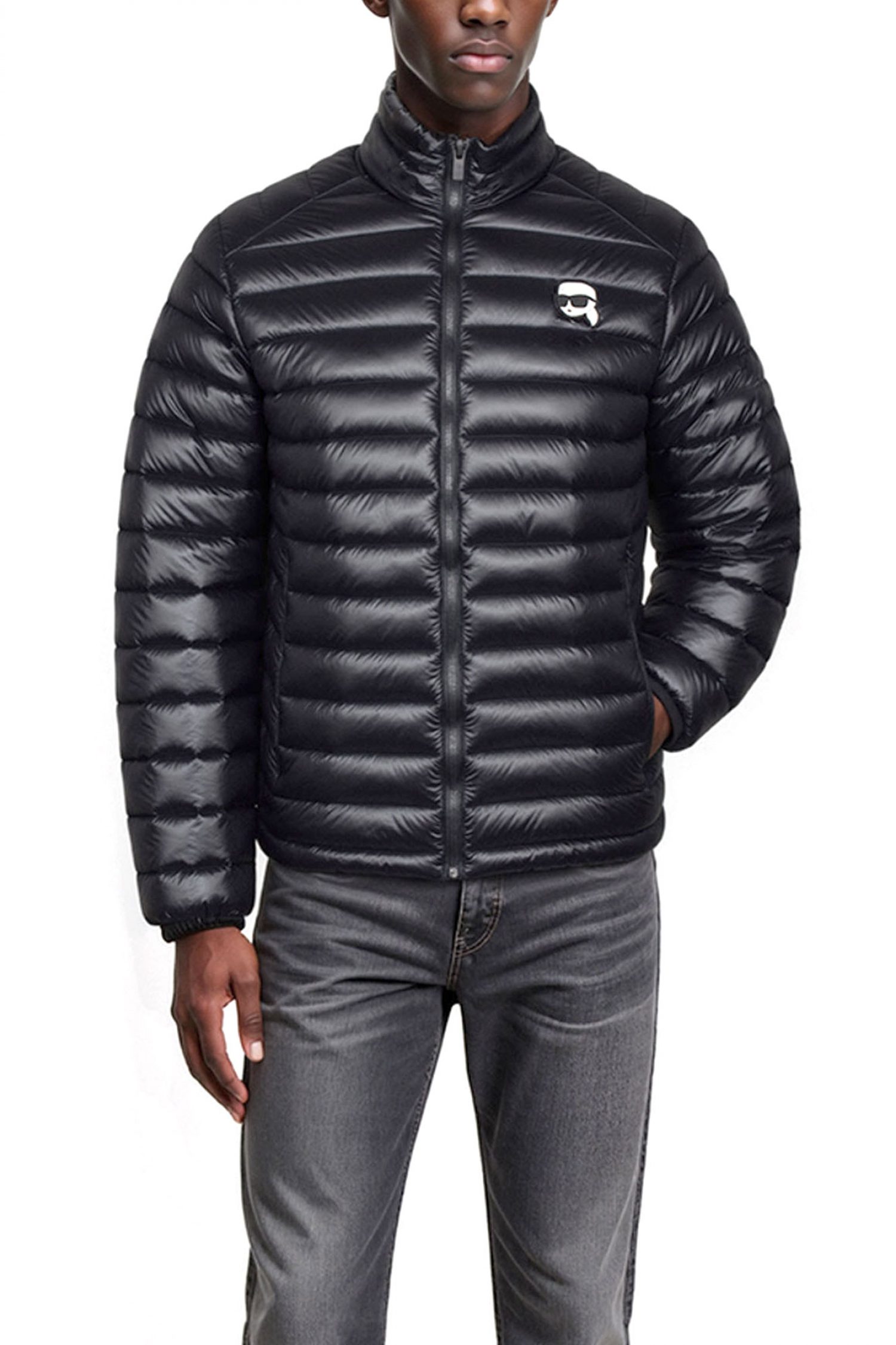 KARL LAGERFELD ΜΠΟΥΦΑΝ ΦΟΥΣΚΩΤΟ LOGO ΜΑΥΡΟ