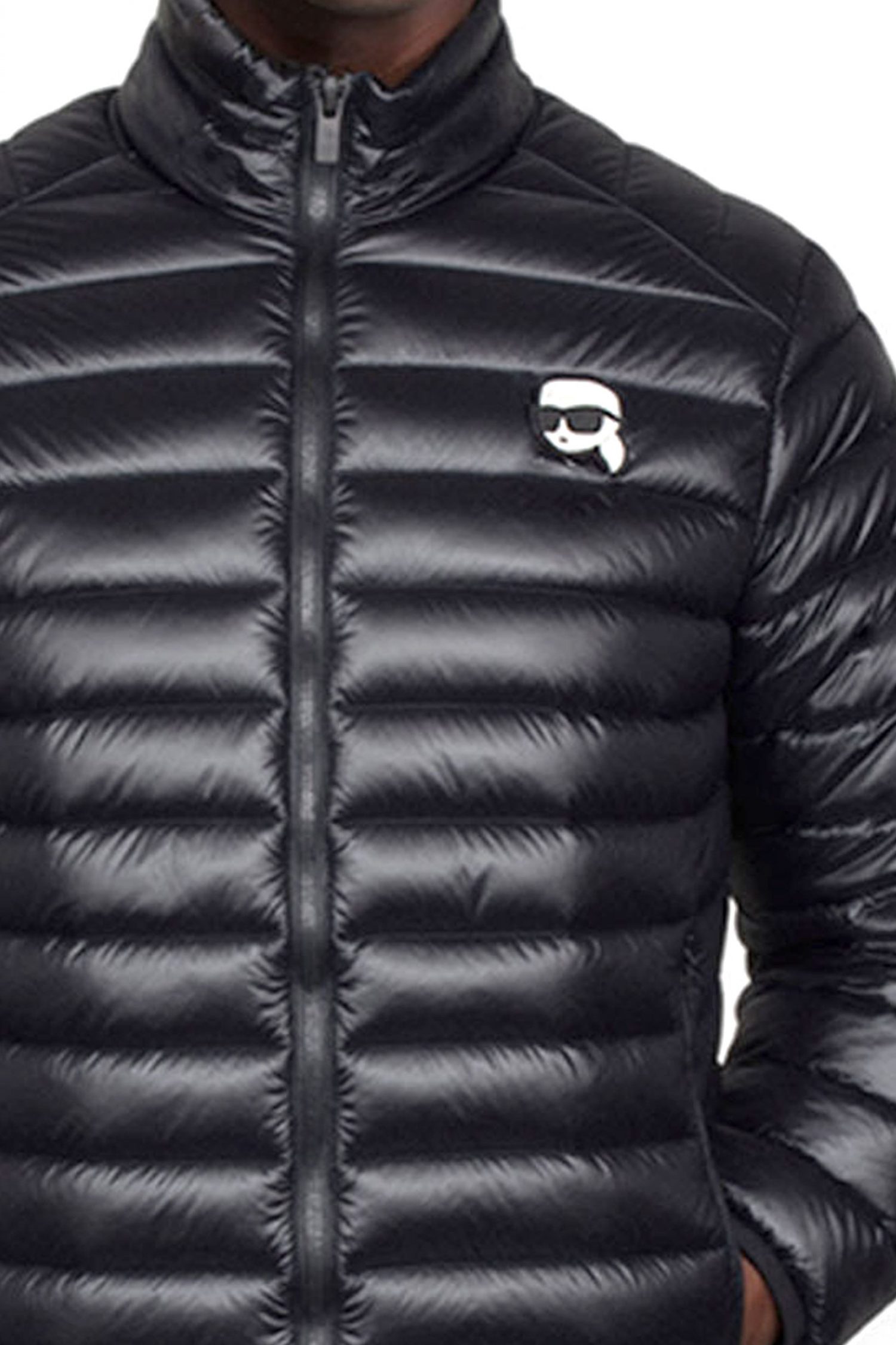 KARL LAGERFELD ΜΠΟΥΦΑΝ ΦΟΥΣΚΩΤΟ LOGO ΜΑΥΡΟ