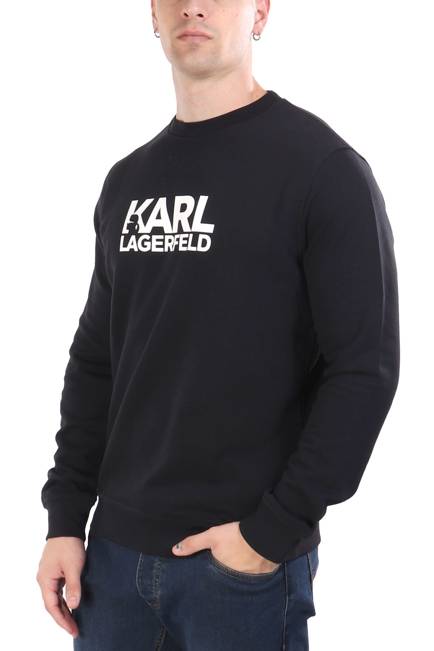 KARL LAGERFELD ΦΟΥΤΕΡ CREW NECK LOGO ΜΠΛΕ