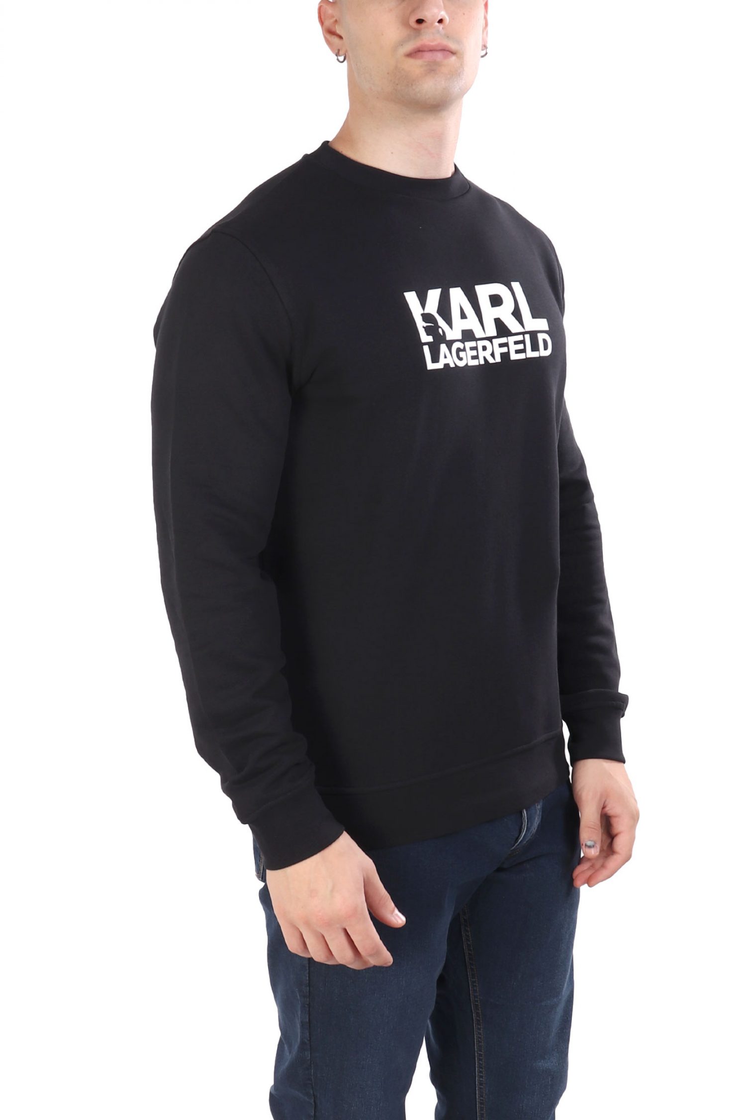 KARL LAGERFELD ΦΟΥΤΕΡ CREW NECK LOGO ΜΠΛΕ