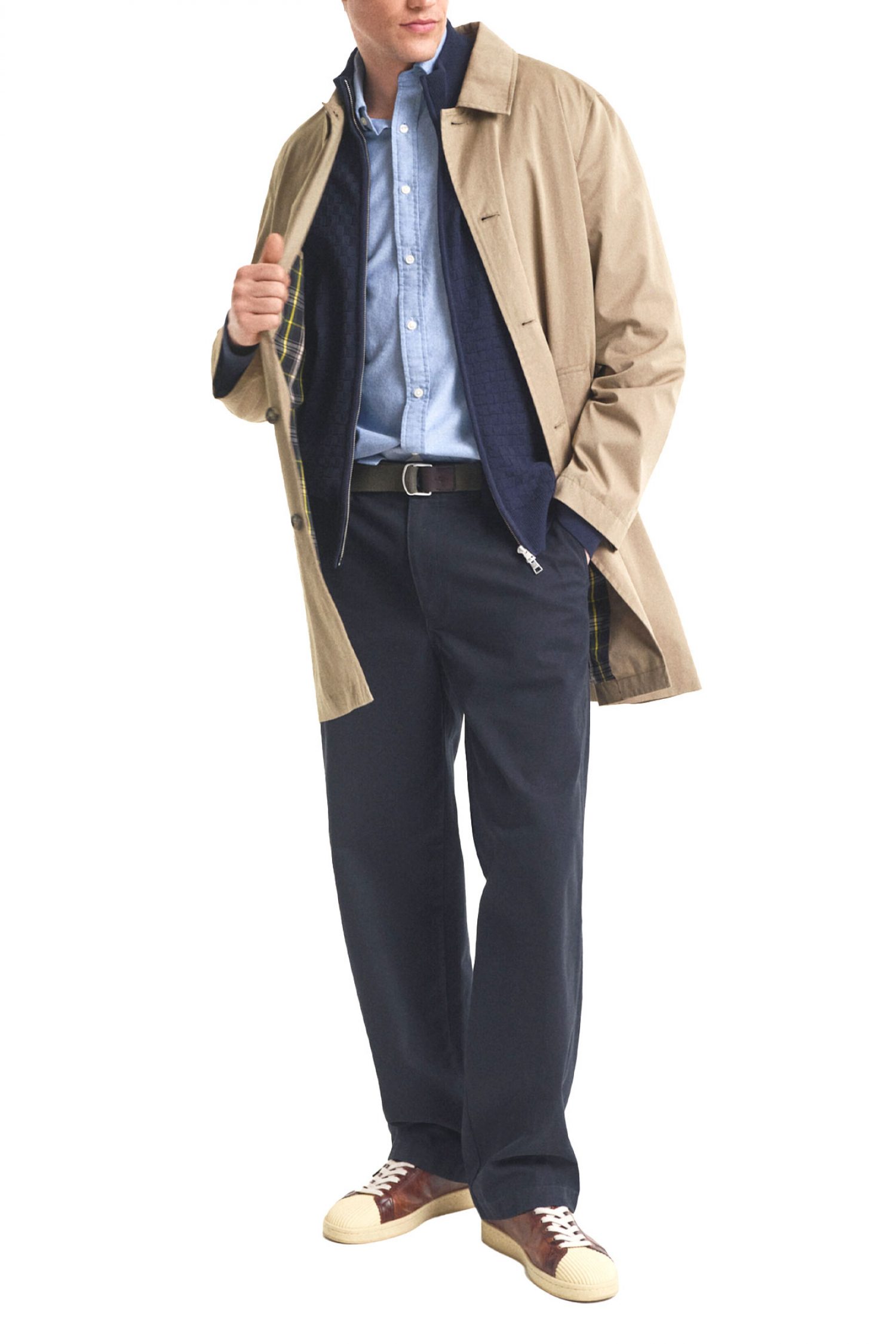 GANT ΠΛΕΚΤΟ FULLZIP MICRO TEXTURE FZ ΜΠΛΕ