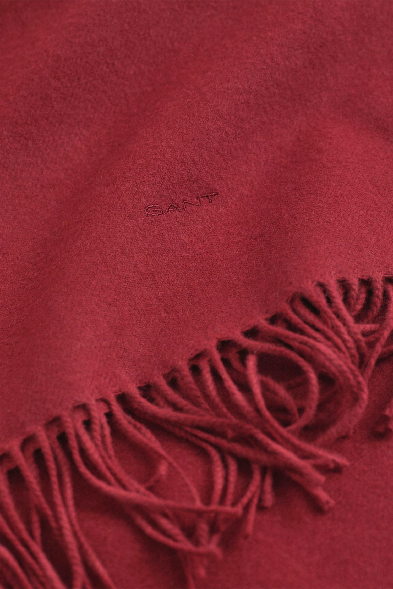 GANT ΚΑΣΚΩΛ ΜΑΛΛΙΝΟ UNISEX. WOOL SCARF ΜΠΟΡΝΤΩ