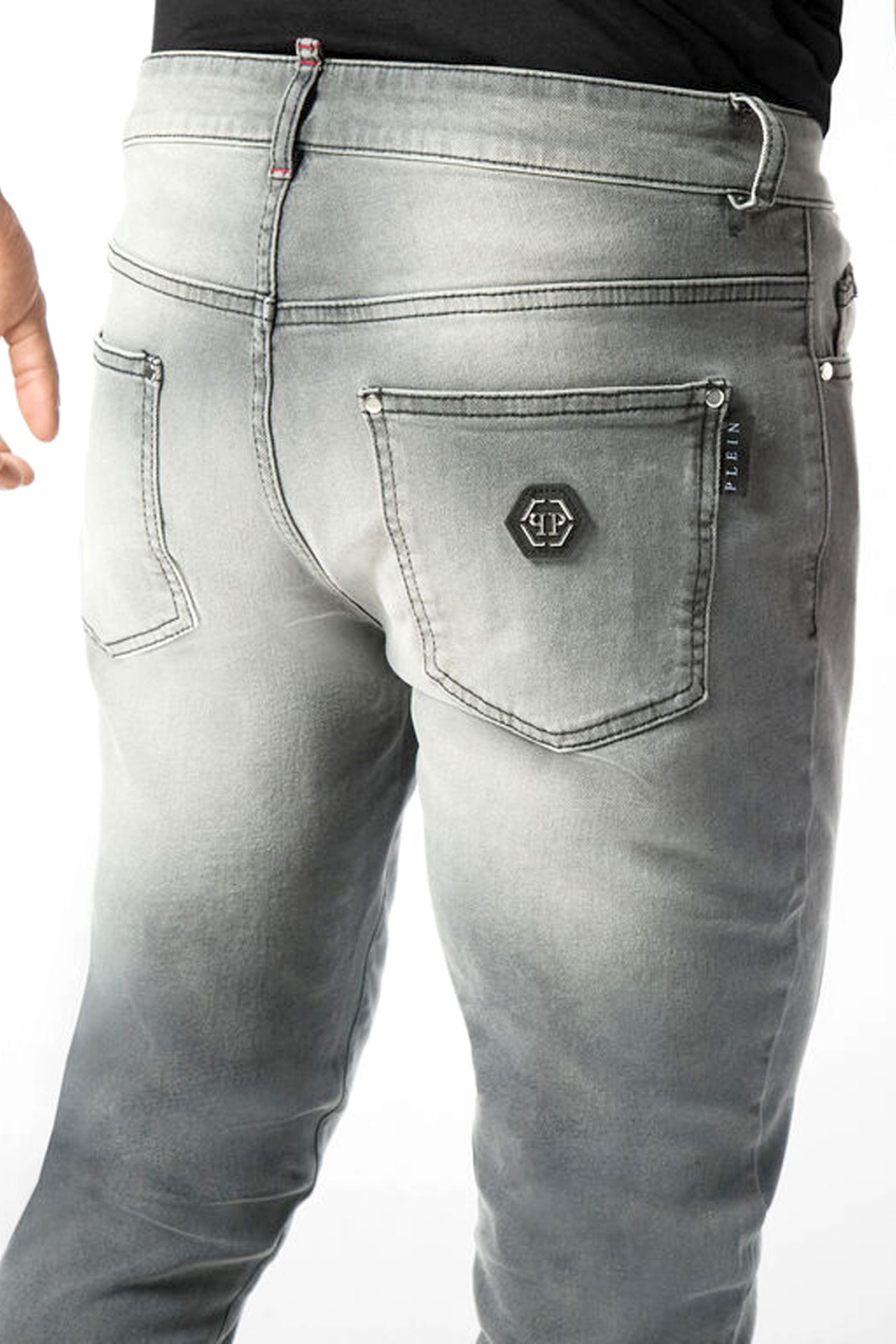 PHILIPP PLEIN ΠΑΝΤΕΛΟΝΙ JEANS SKINNY ΓΚΡΙ