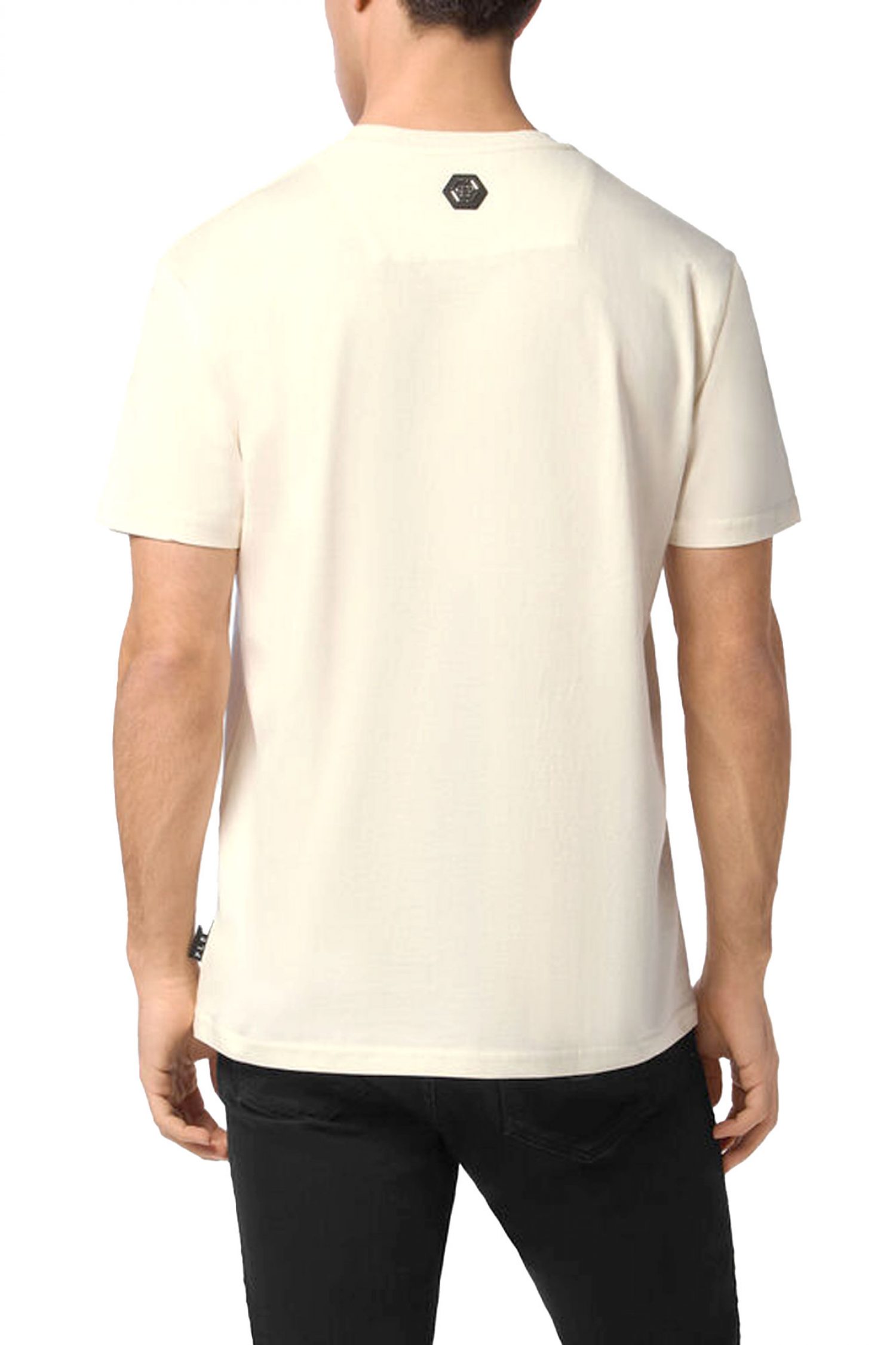 PHILIPP PLEIN T-SHIRT GLASS SKULL ΥΠΟΛΕΥΚΟ