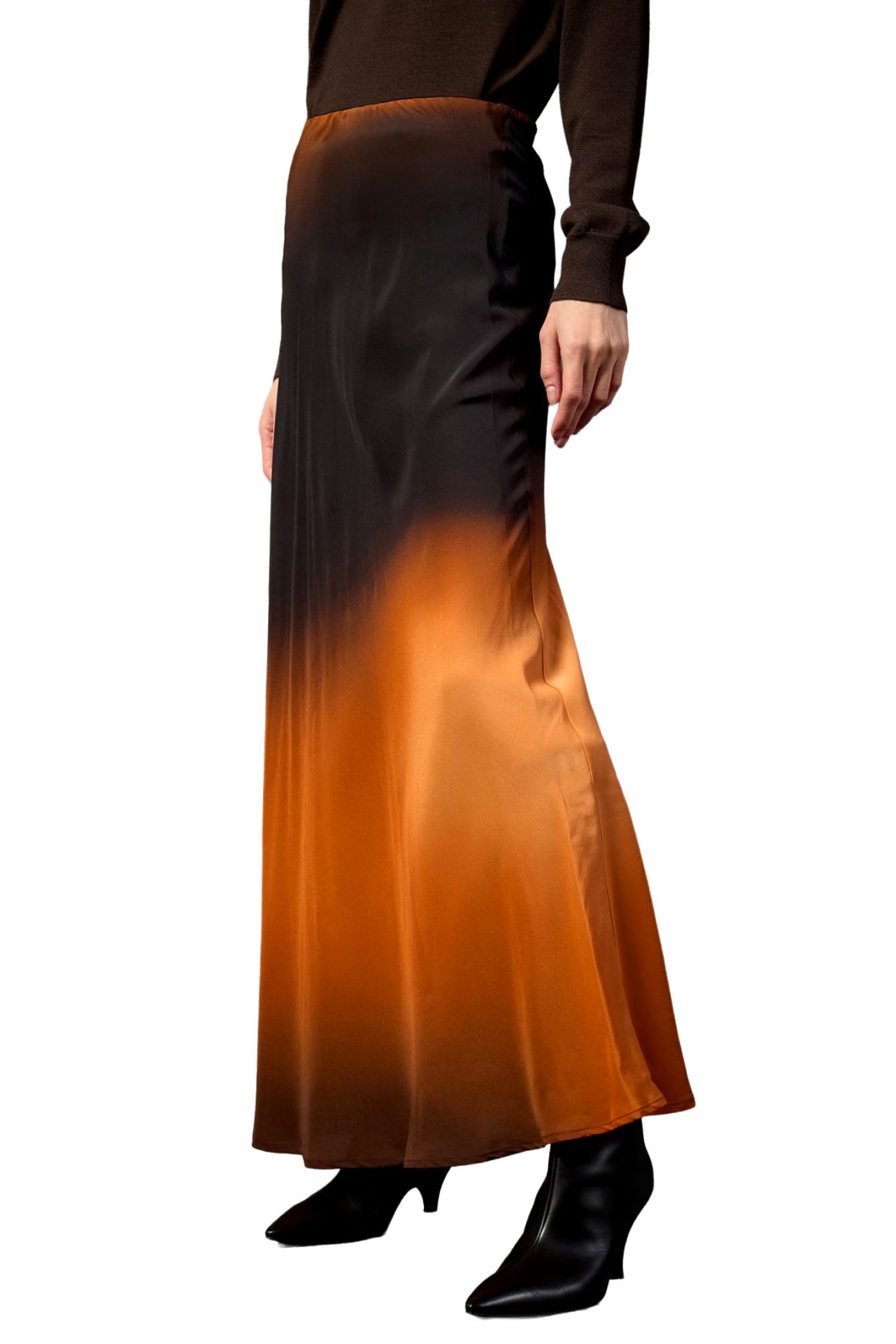 LIVIANA CONTI ΦΟΥΣΤΑ MIDI PETRA REGULAR FIT ΚΑΦΕ-ΠΟΡΤΟΚΑΛΙ