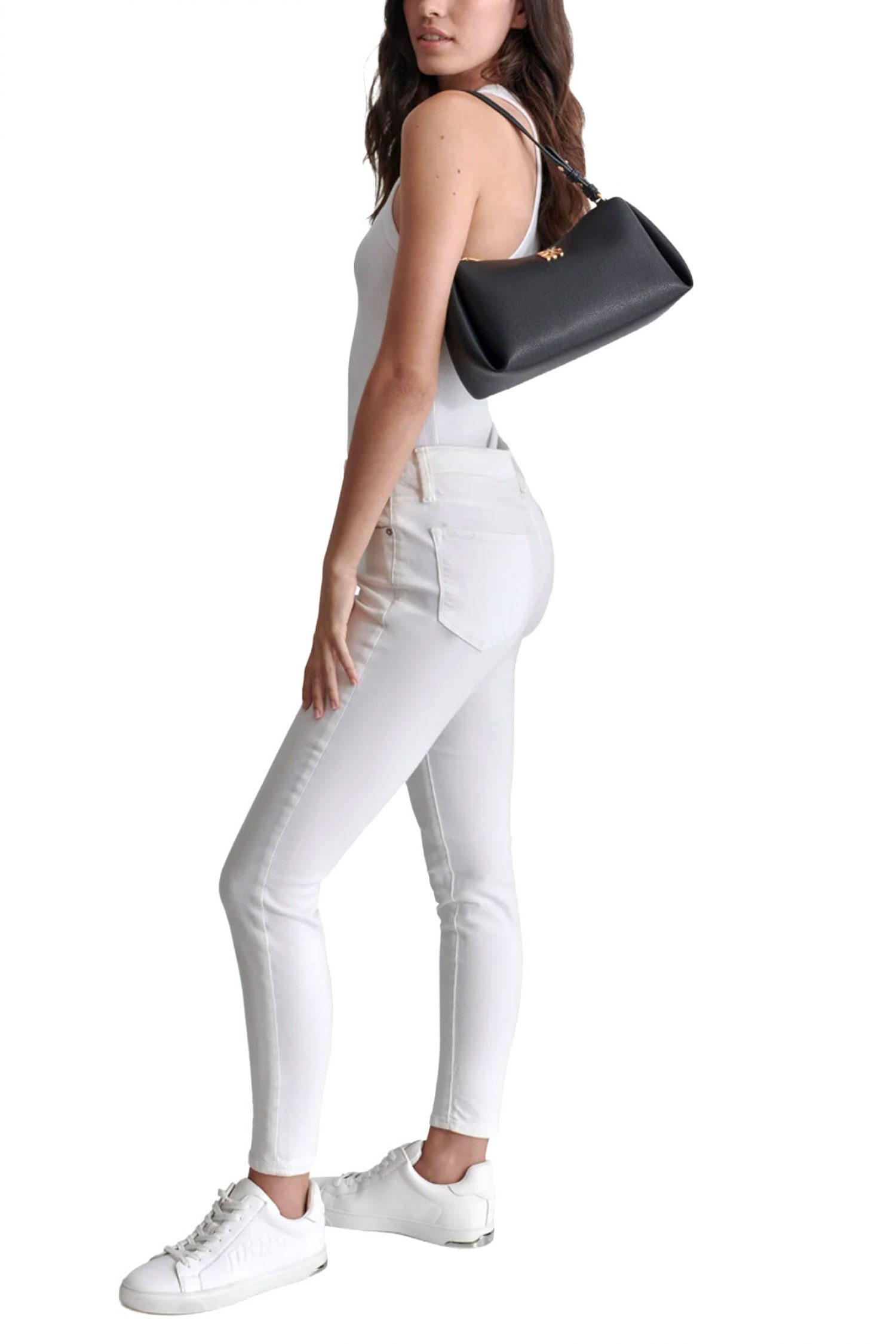 DKNY ΤΣΑΝΤΑ ΩΜΟΥ REMY LOGO ΜΑΥΡΟ