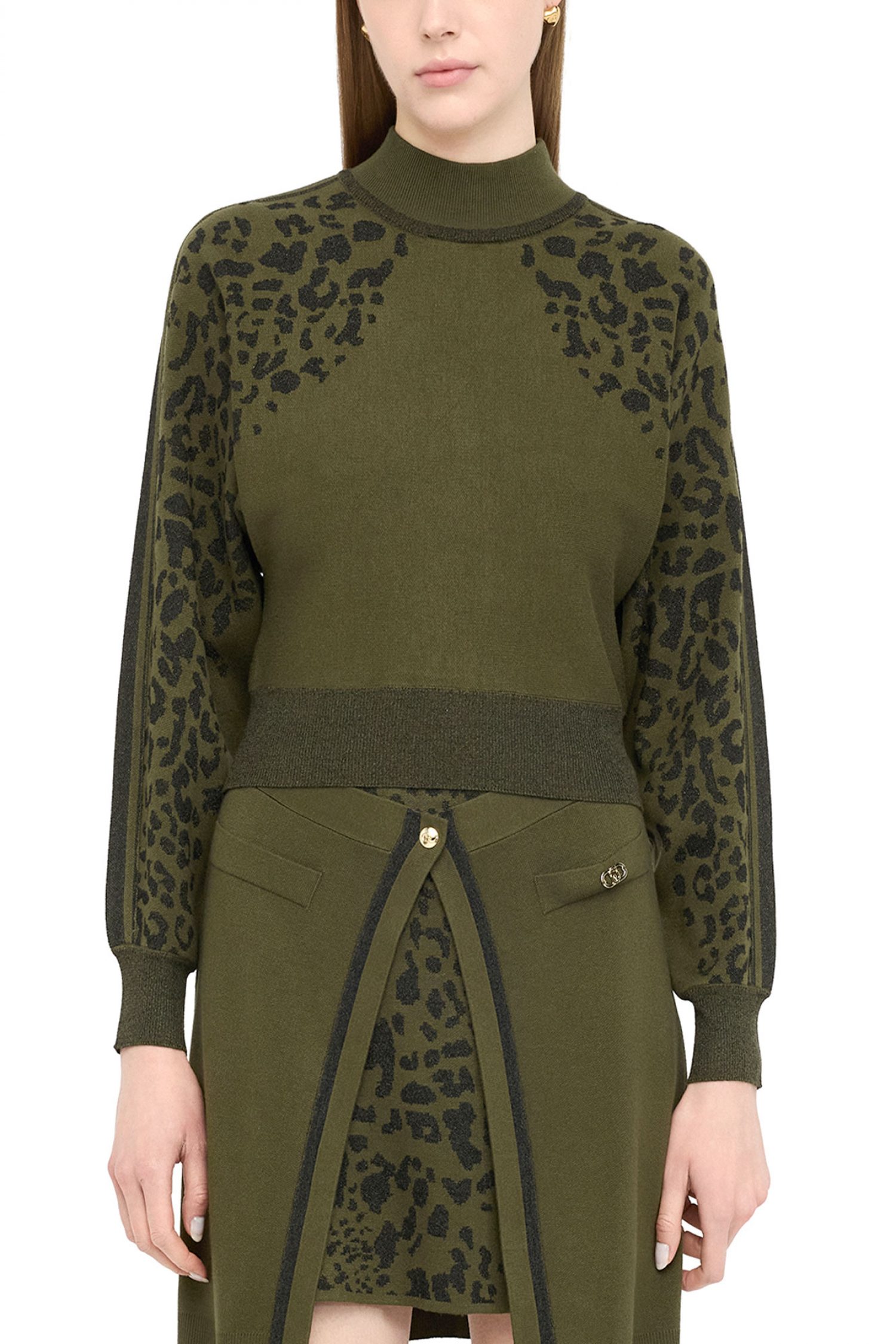 LIU-JO BETTER ΠΛΕΚΤΟ ΛΟΥΠΕΤΟ XAKI-MAYΡΟ