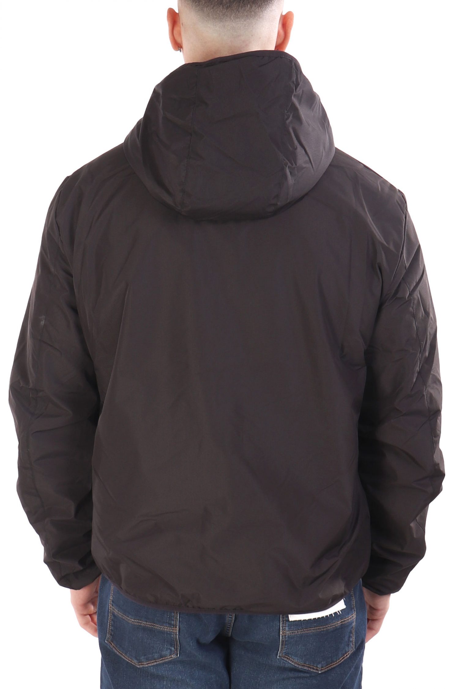 U.S.POLO ASSN ΜΠΟΥΦΑΝ JACKET HOODIE FLEECE REVERSIBLE LOGO DERY ΜΑΥΡΟ