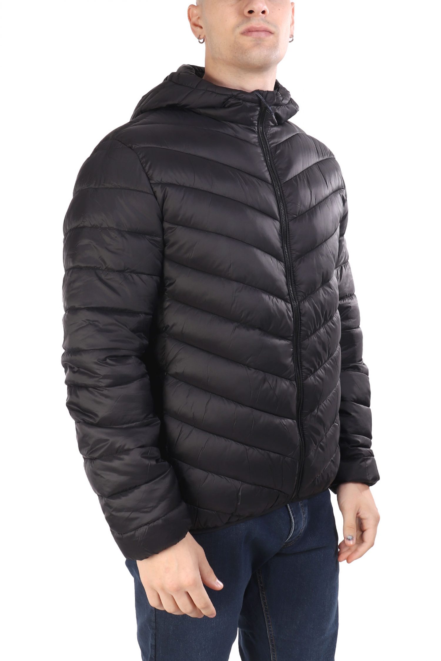 U.S.POLO ASSN ΜΠΟΥΦΑΝ PUFFER HOODIE JEBS LOGO ΜΑΥΡΟ