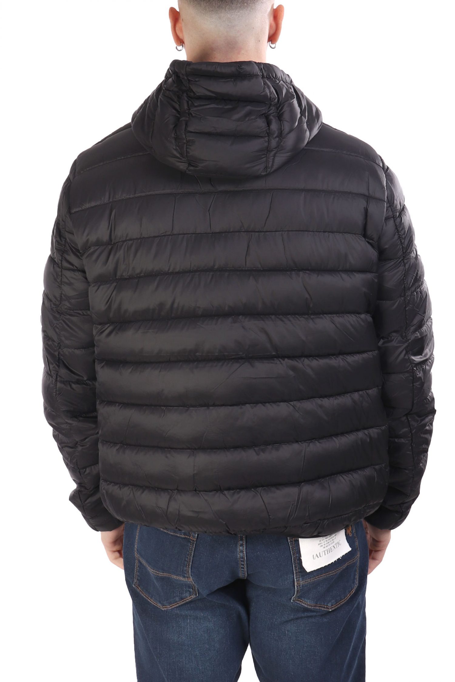 U.S.POLO ASSN ΜΠΟΥΦΑΝ PUFFER HOODIE JEBS LOGO ΜΑΥΡΟ