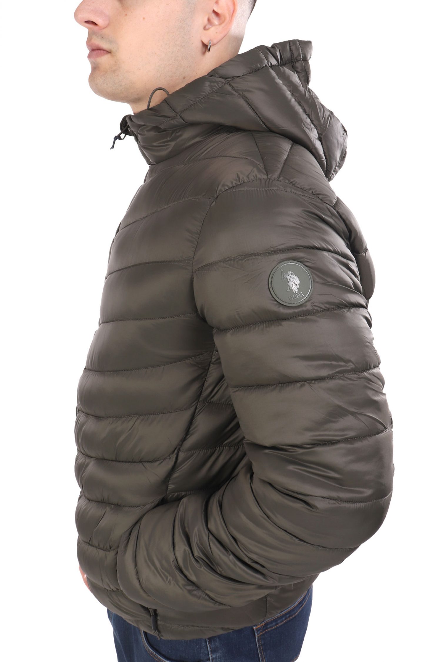 U.S.POLO ASSN ΜΠΟΥΦΑΝ PUFFER HOODIE JEBS LOGO ΧΑΚΙ