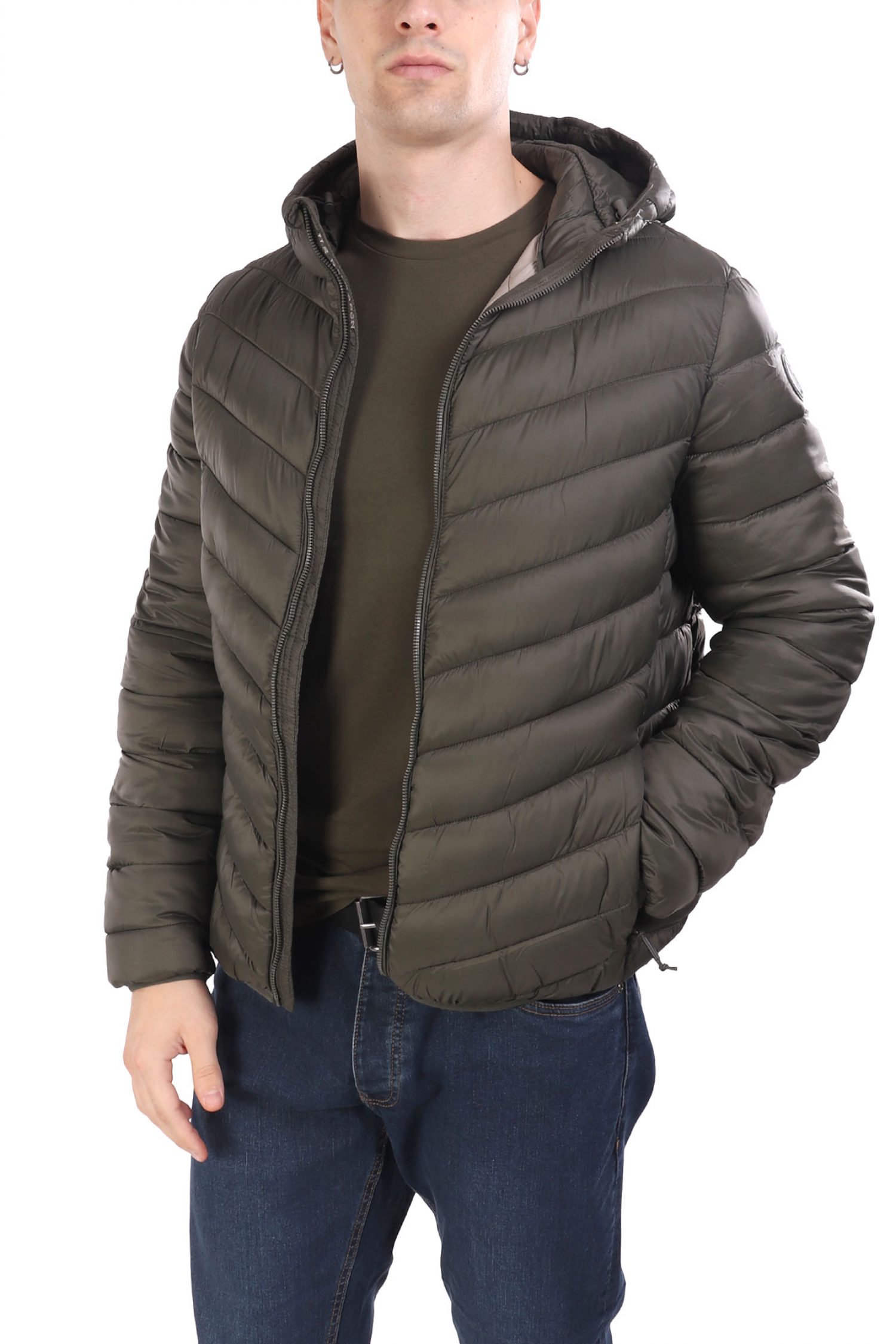 U.S.POLO ASSN ΜΠΟΥΦΑΝ PUFFER HOODIE JEBS LOGO ΧΑΚΙ