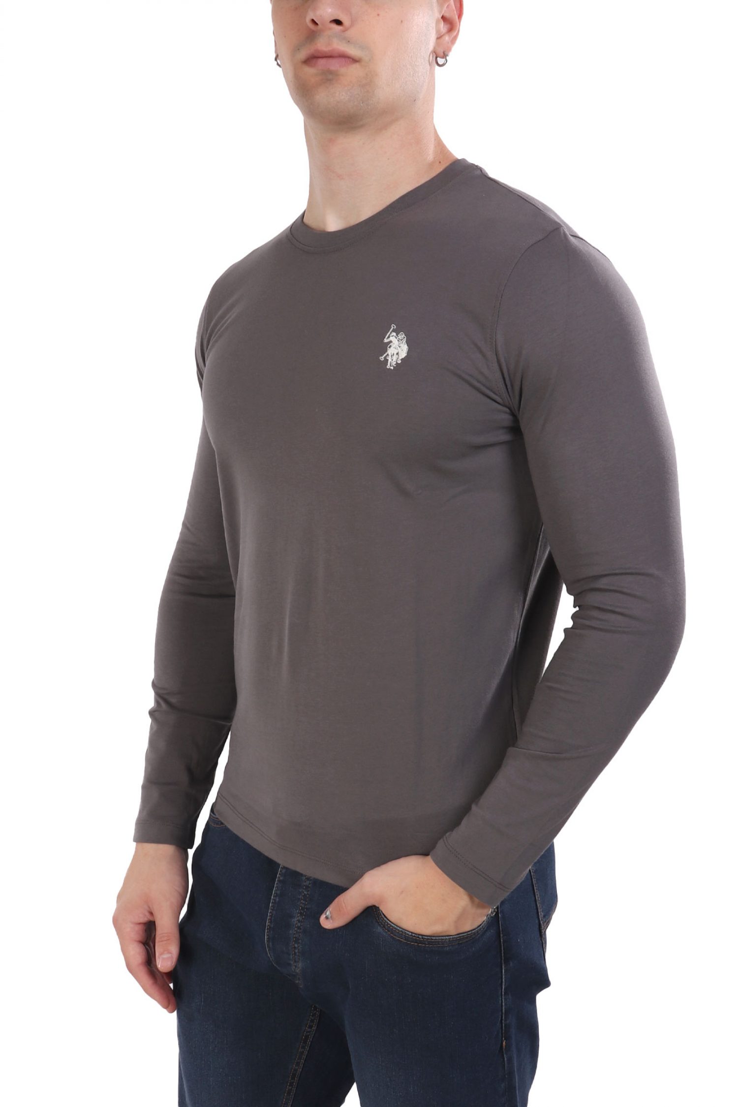 U.S.POLO ASSN T-SHIRT CREW NECK LOGO JOEL ΓΚΡΙ
