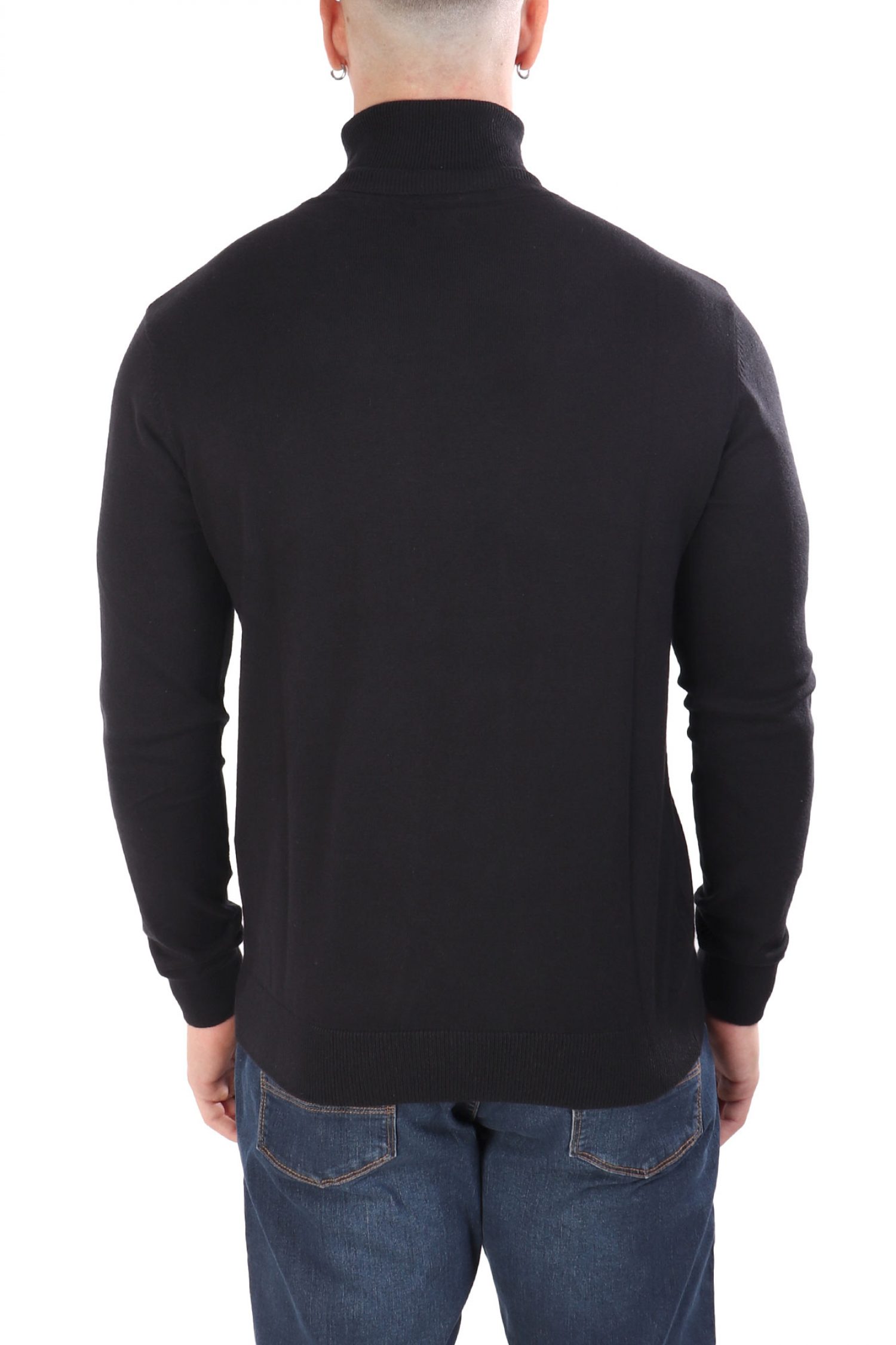 U.S.POLO ASSN ΠΛΕΚΤΟ ROLLNECK JOHN ΜΑΥΡΟ