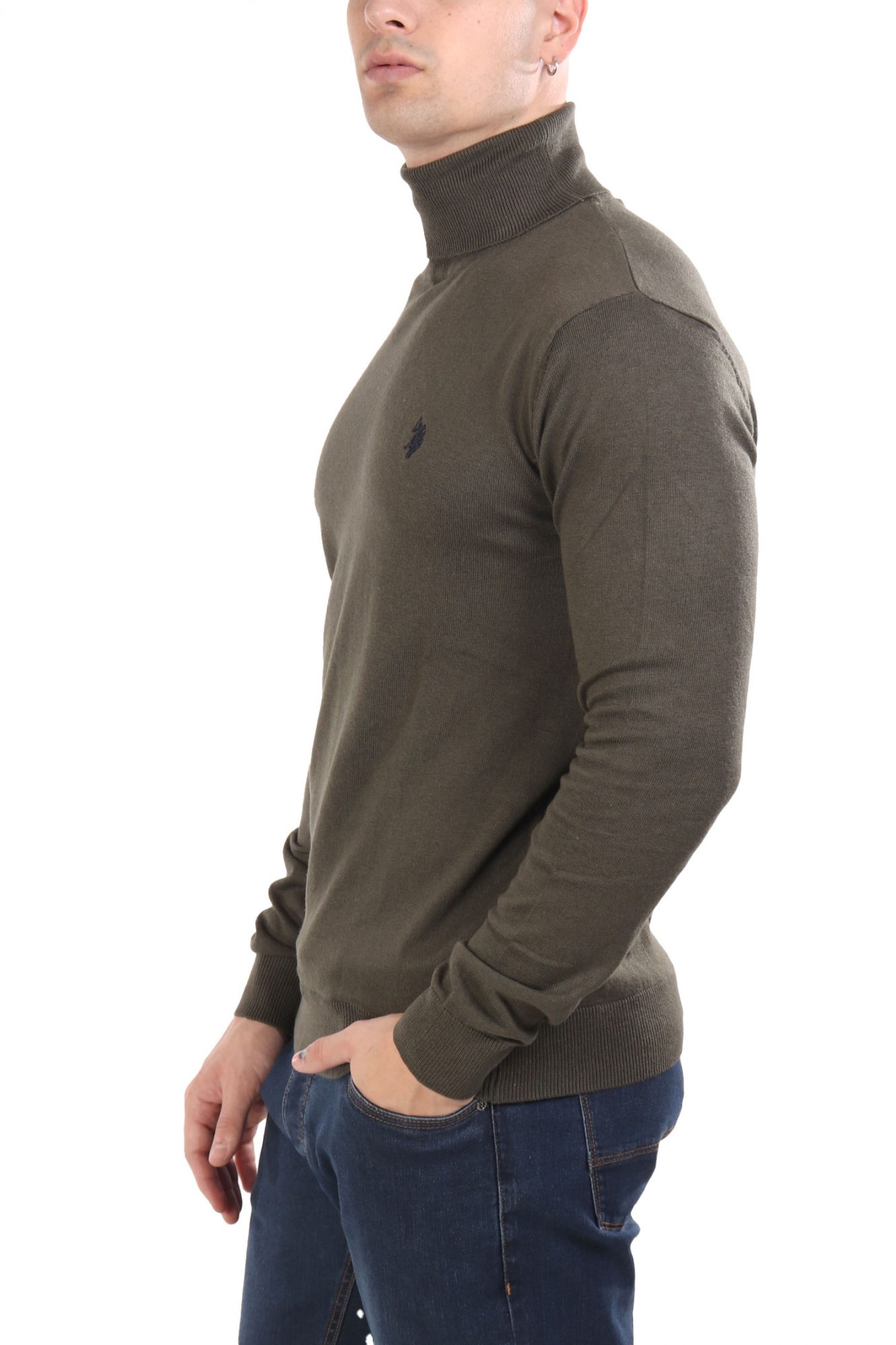 U.S.POLO ASSN ΠΛΕΚΤΟ ROLLNECK JOHN ΧΑΚΙ