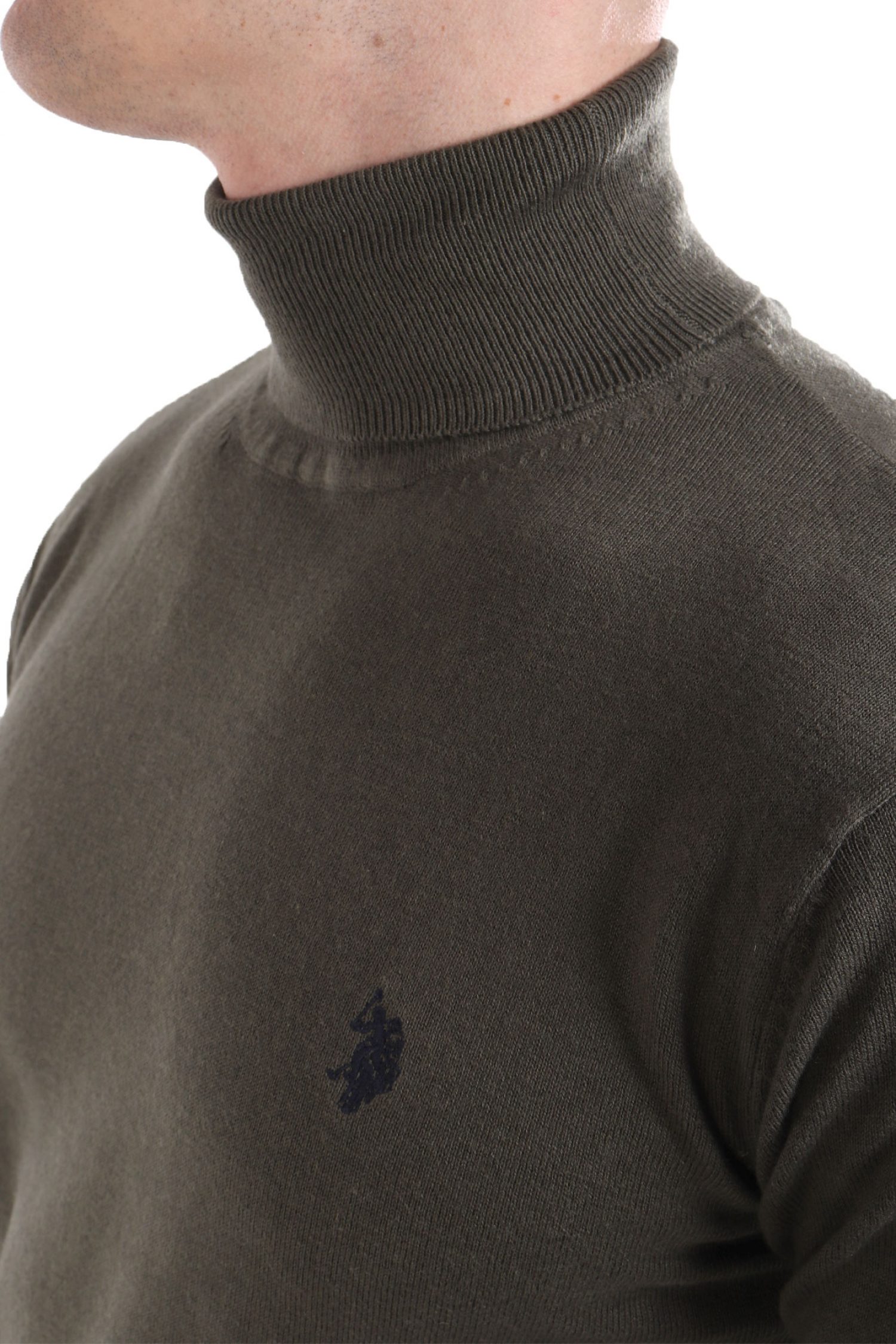 U.S.POLO ASSN ΠΛΕΚΤΟ ROLLNECK JOHN ΧΑΚΙ